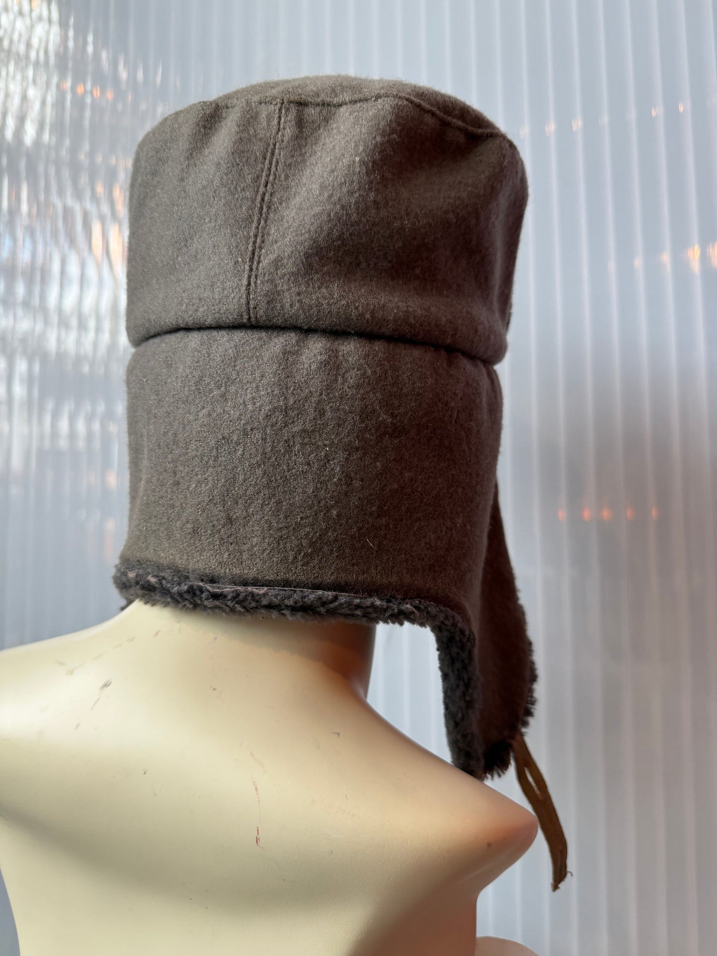 1970s Grey German Army Ushanka with Fur Lining