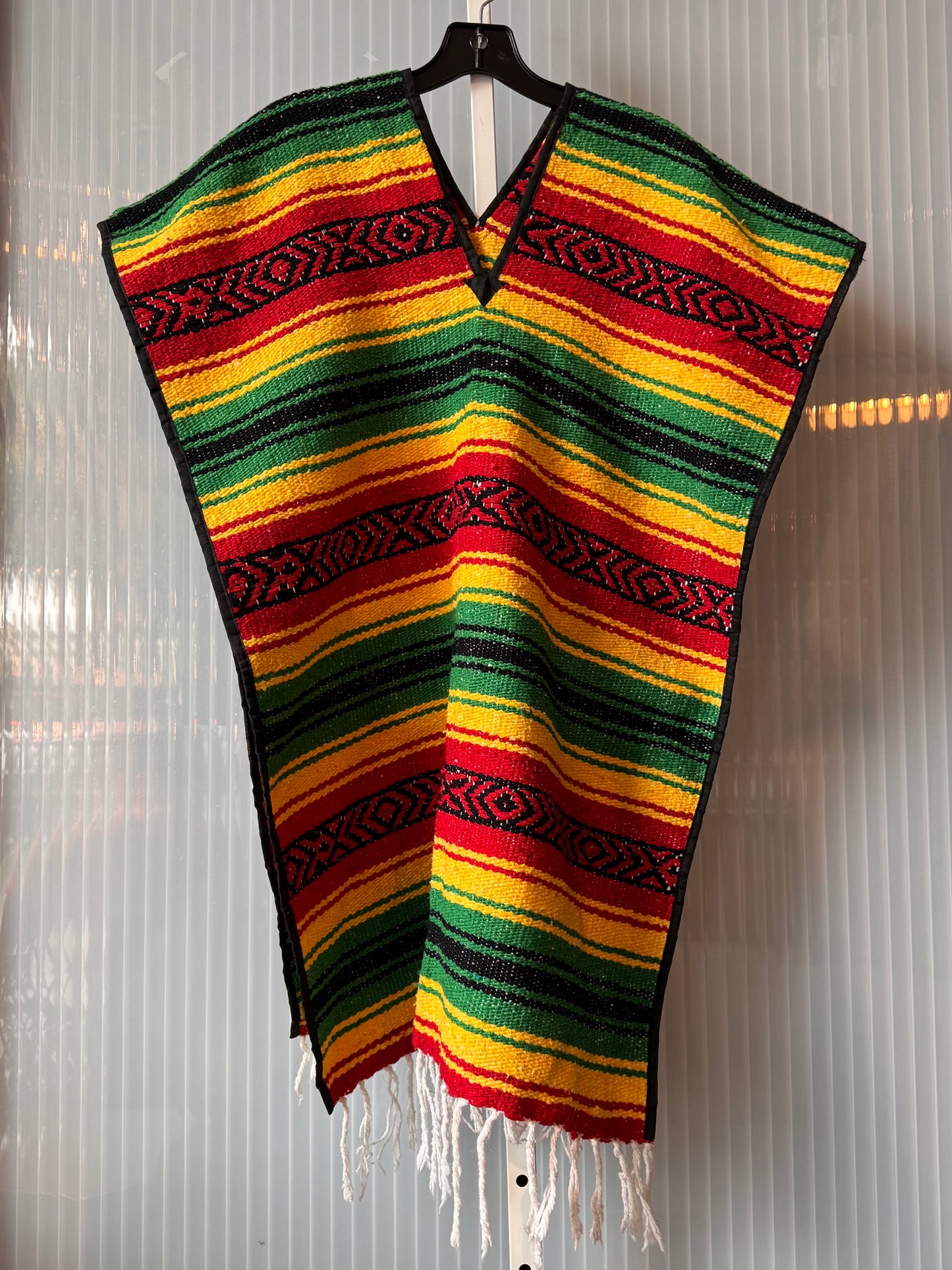 2010s Red Yellow Green Western Mexican Poncho