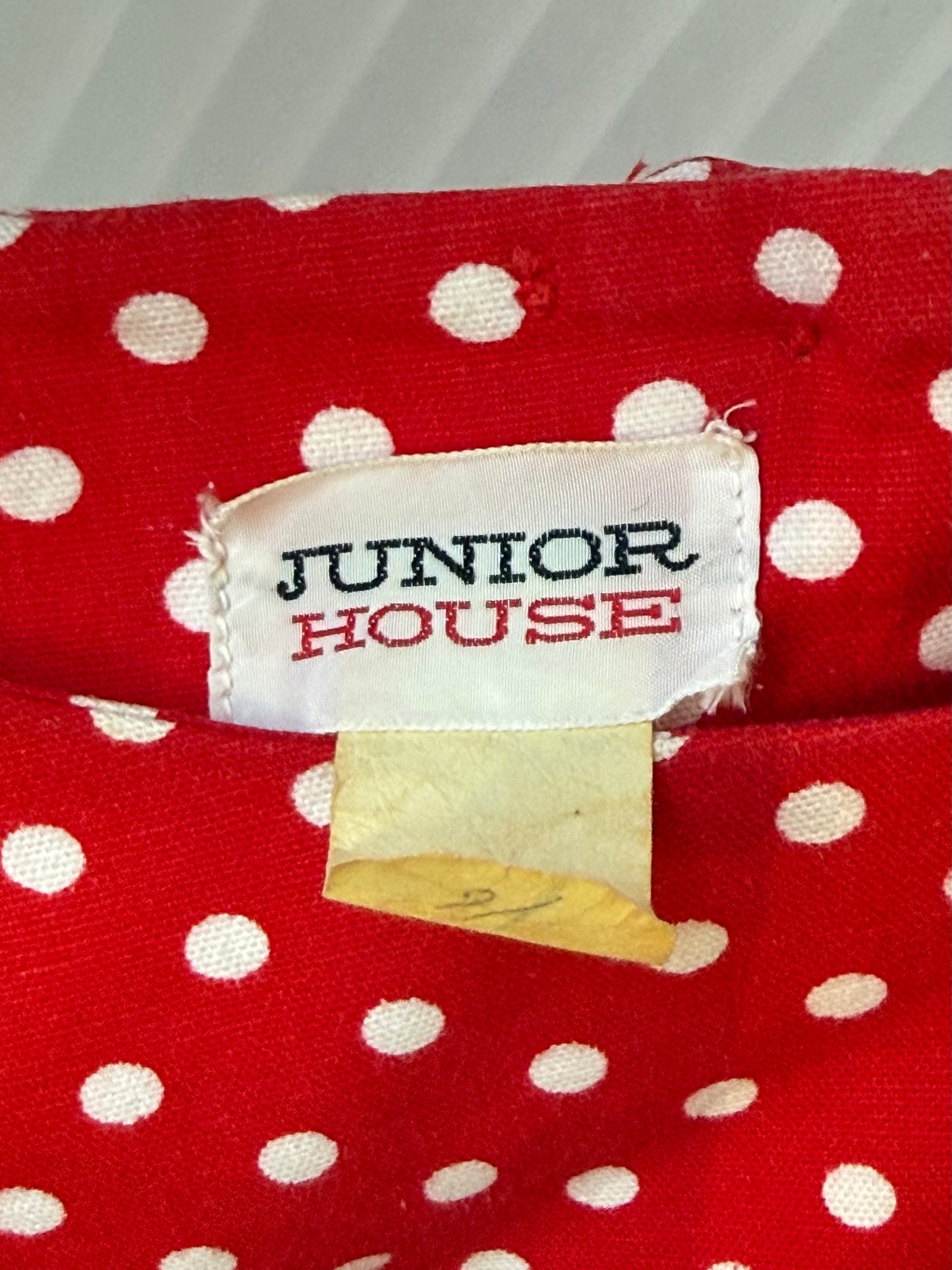 1970s Red Tank & Skirt Set w/ White Polka Dots
