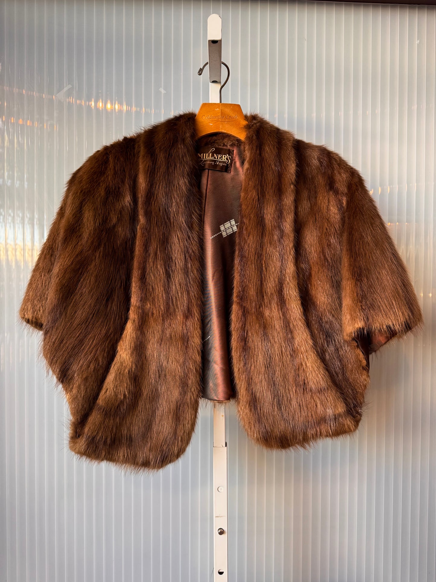 1950s / 1960s Brown Mink Fur Shawl