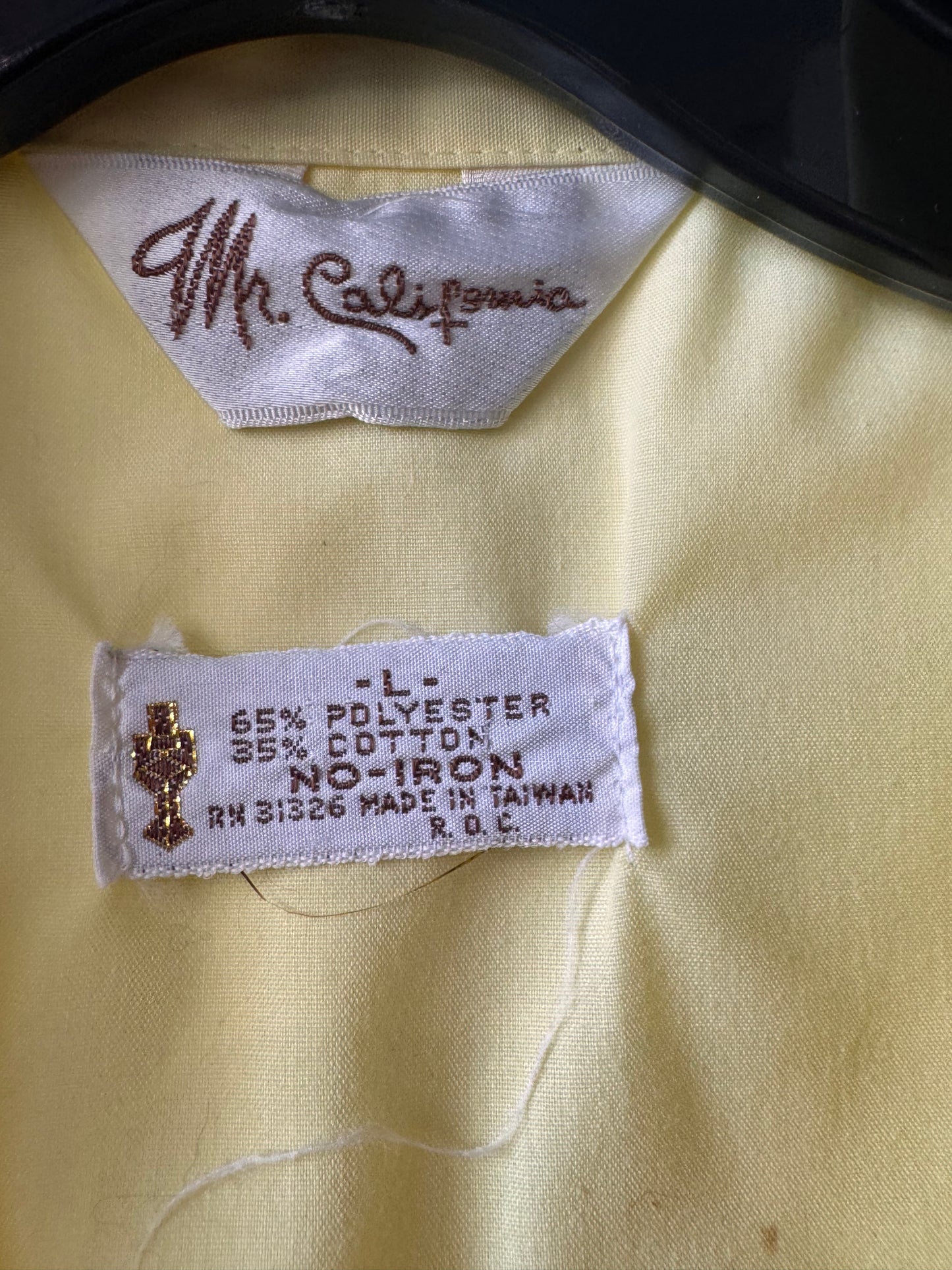 1970s Pastel Yellow Guayabera Button-Up Shirt