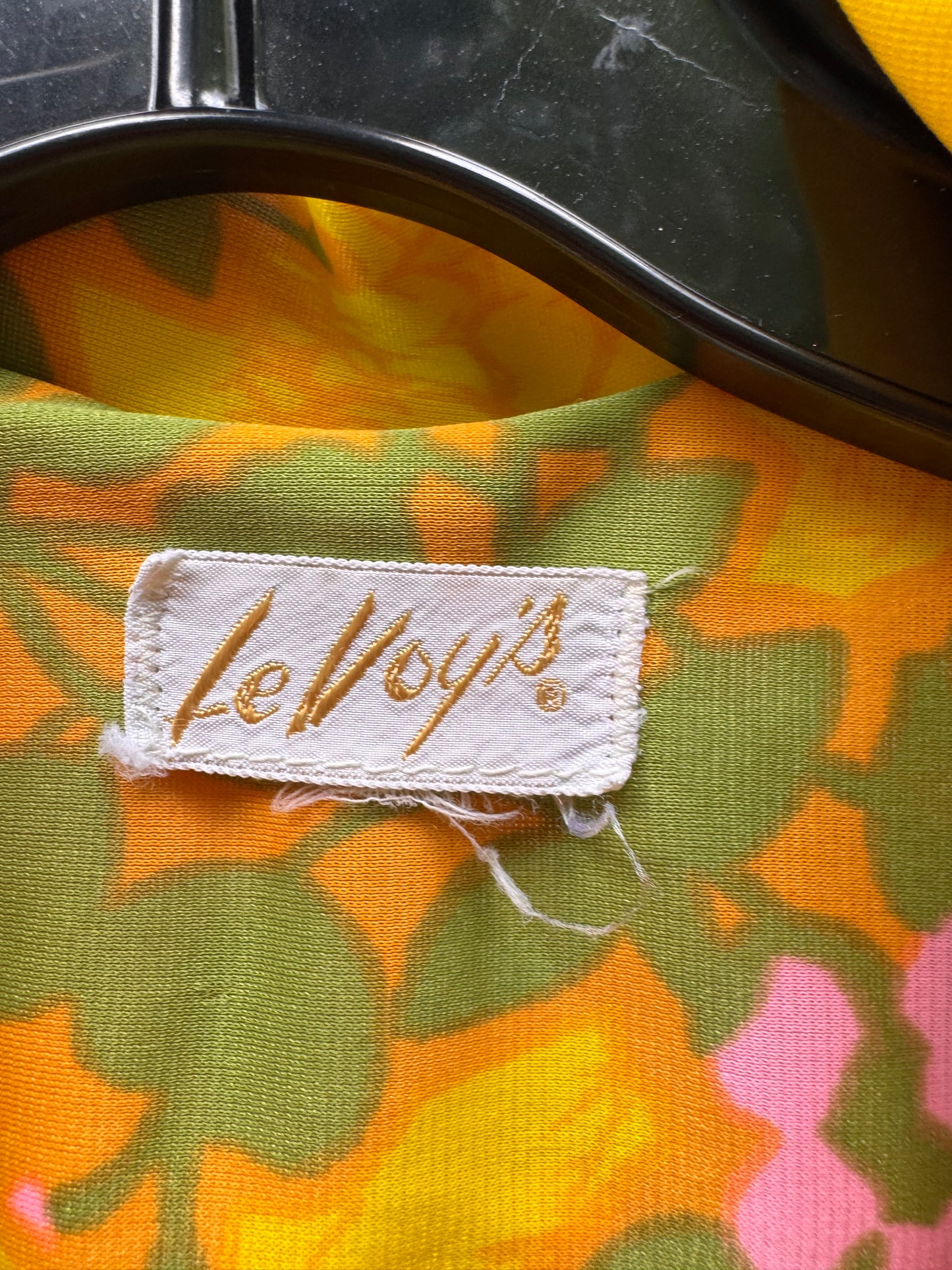 1960s Yellow Floral Loungewear