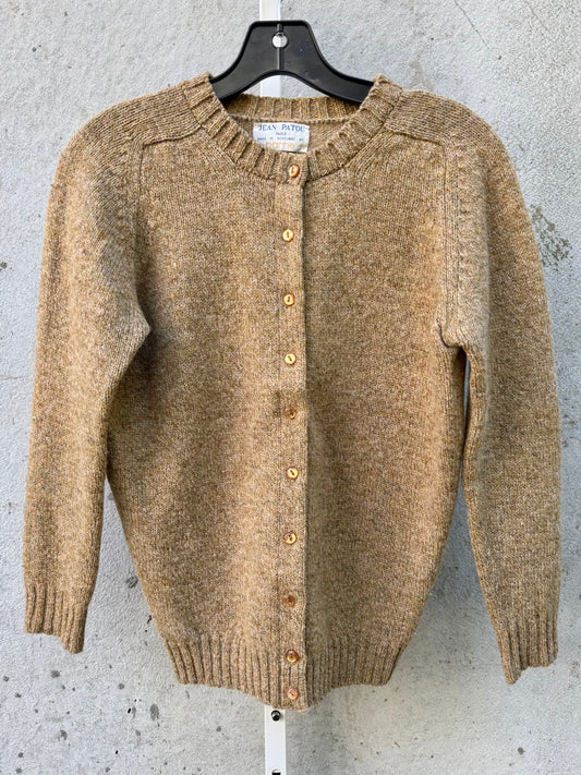 1960s Brown Knitted Button up Sweater