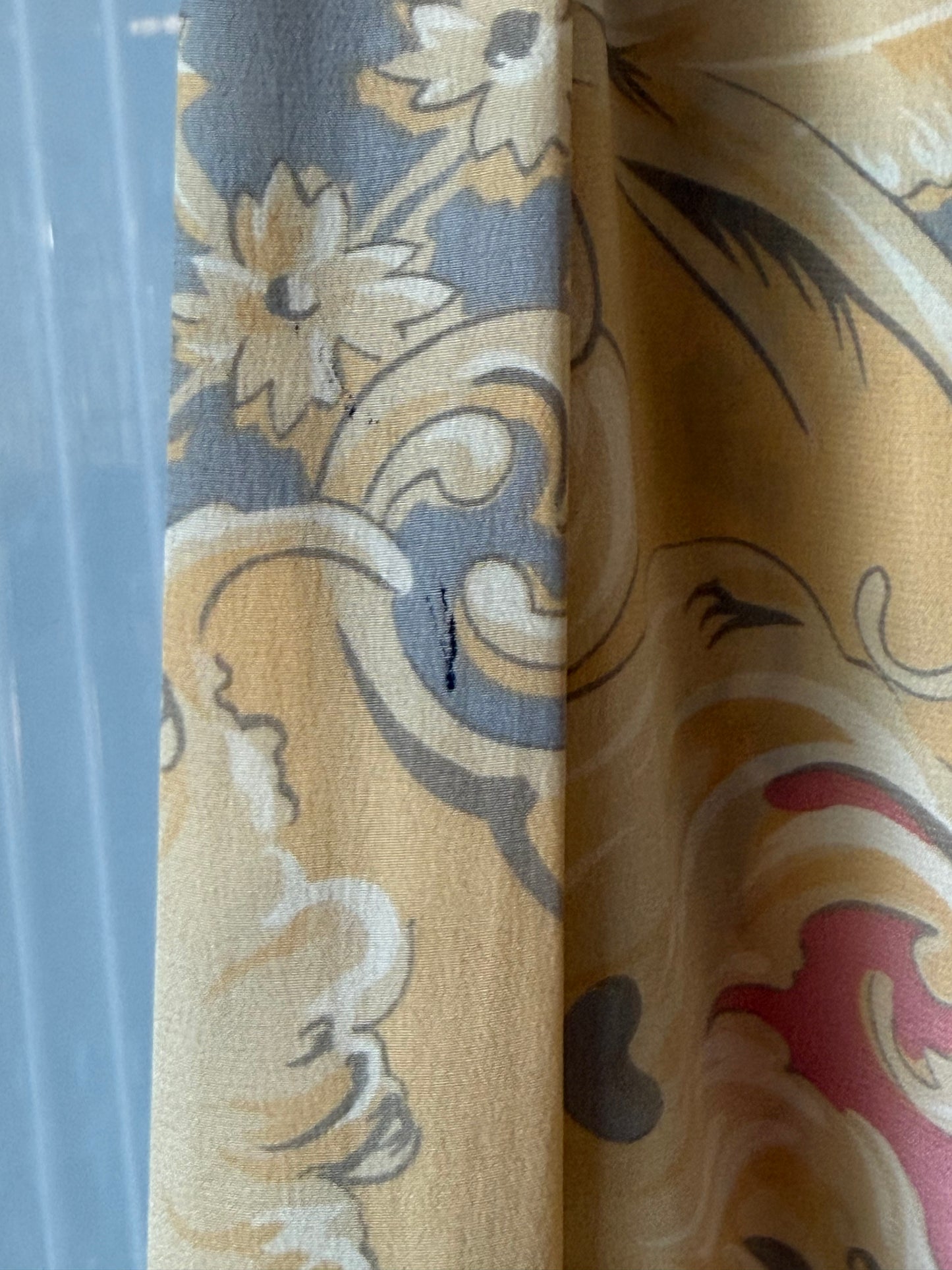 1990s Baroque Print Pastel Silk Liz Claiborne Skirt
