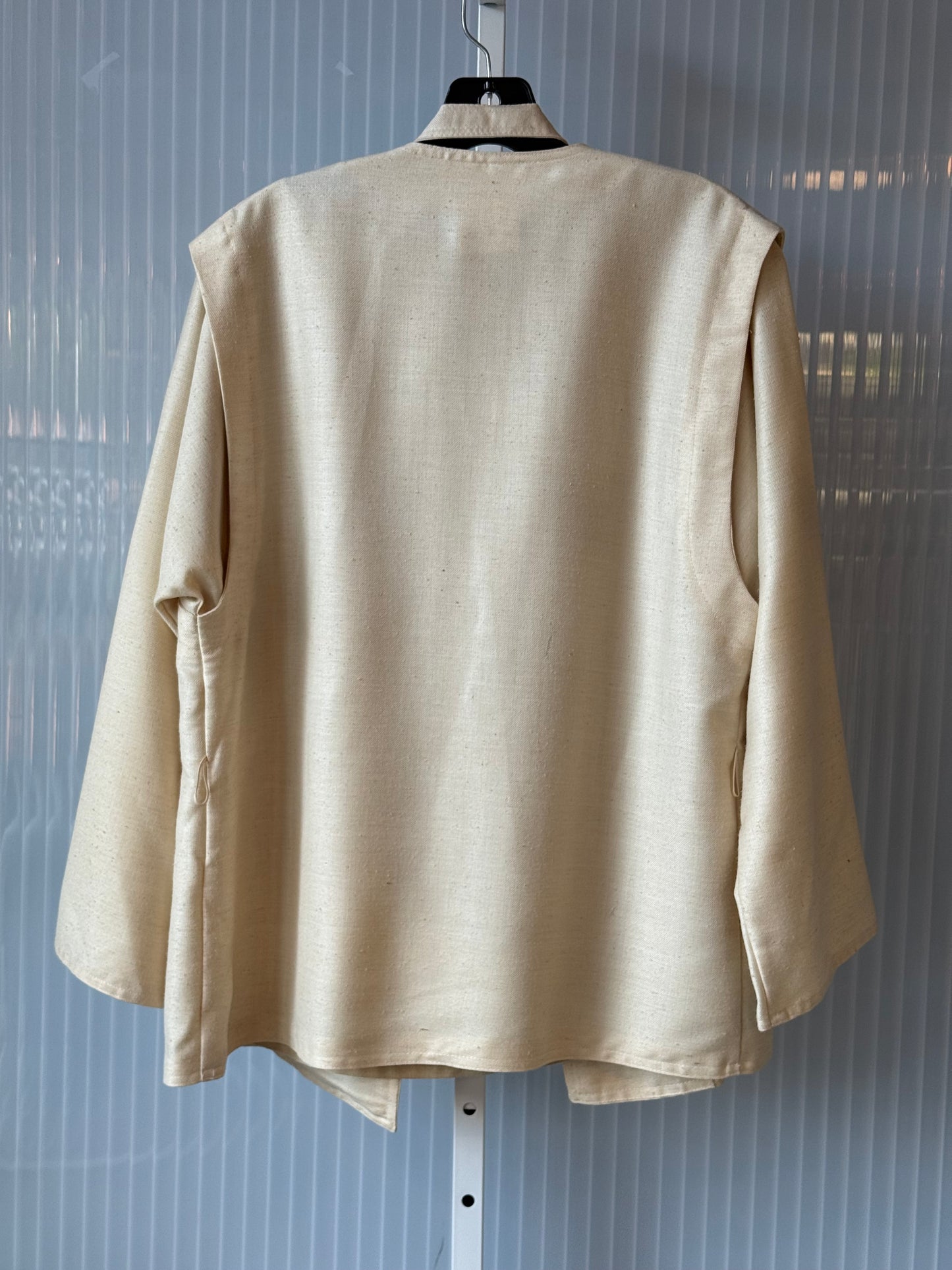 1980s Cream Wool Blend Top Jacket & Pants Suit Set