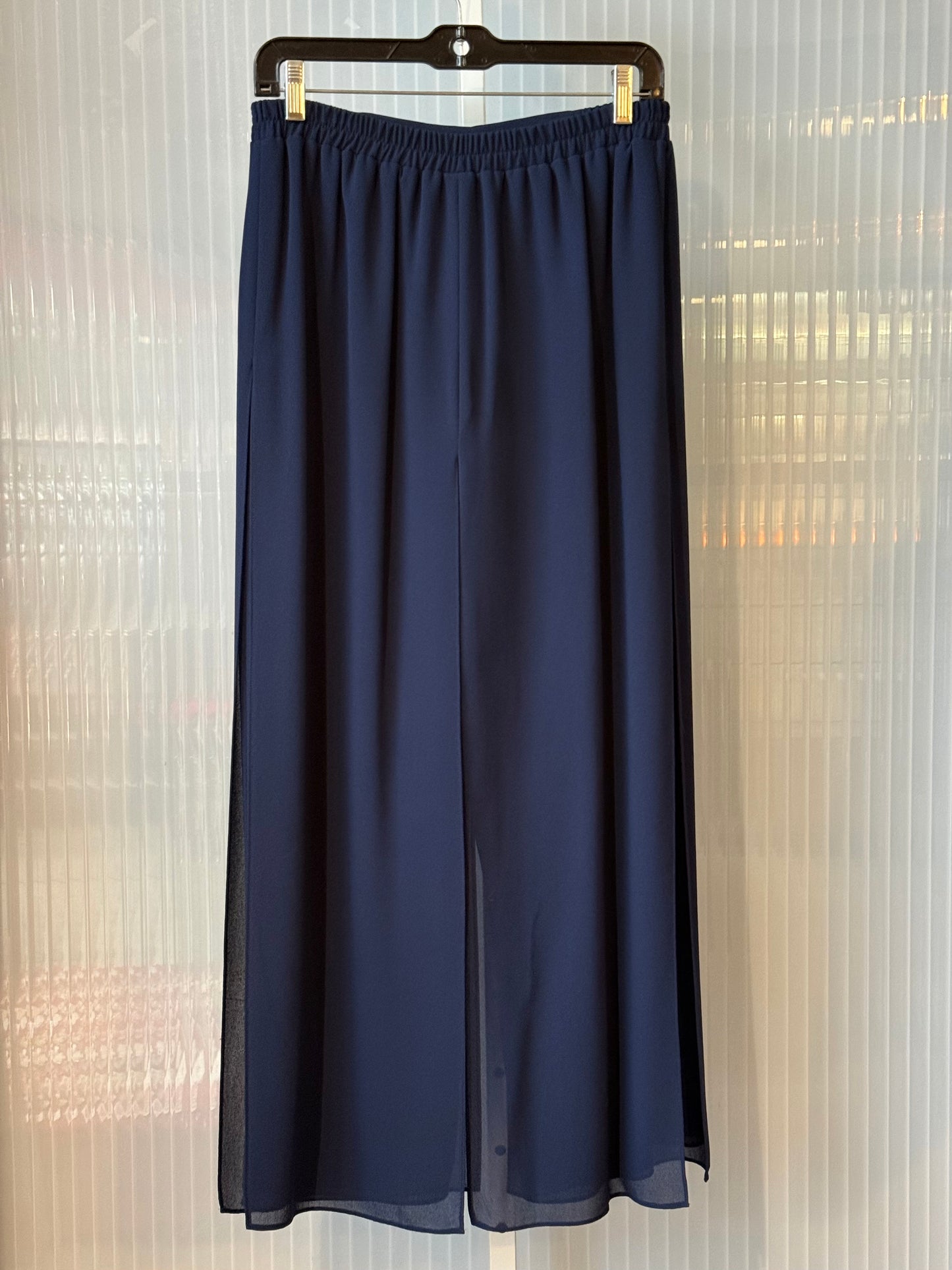 Y2K Navy Beaded Top & Layered Pants Set