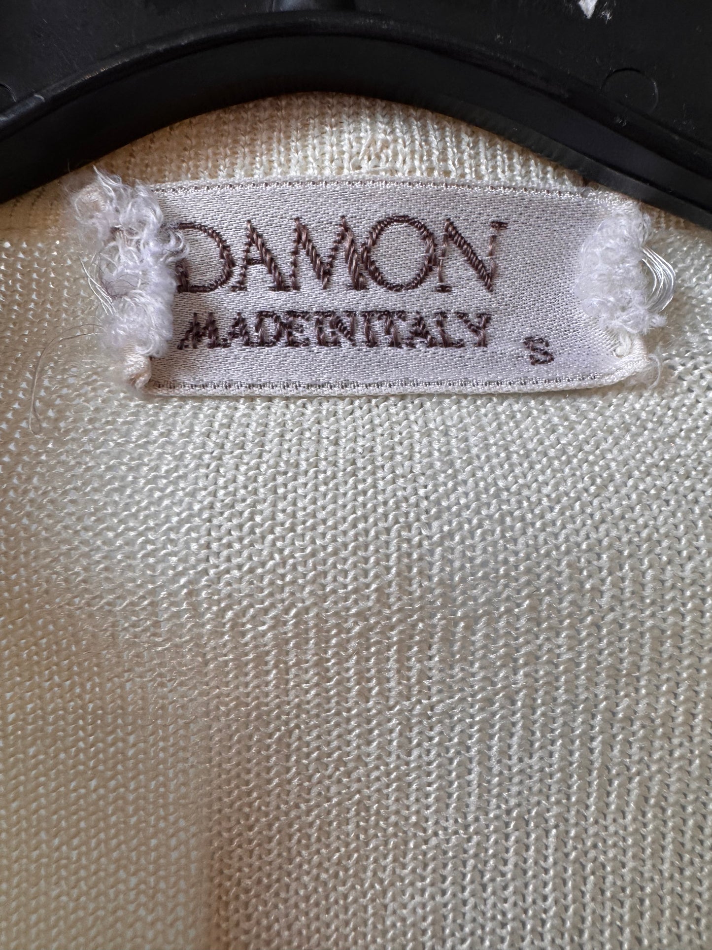 1970s White Point Collar Knit Shirt