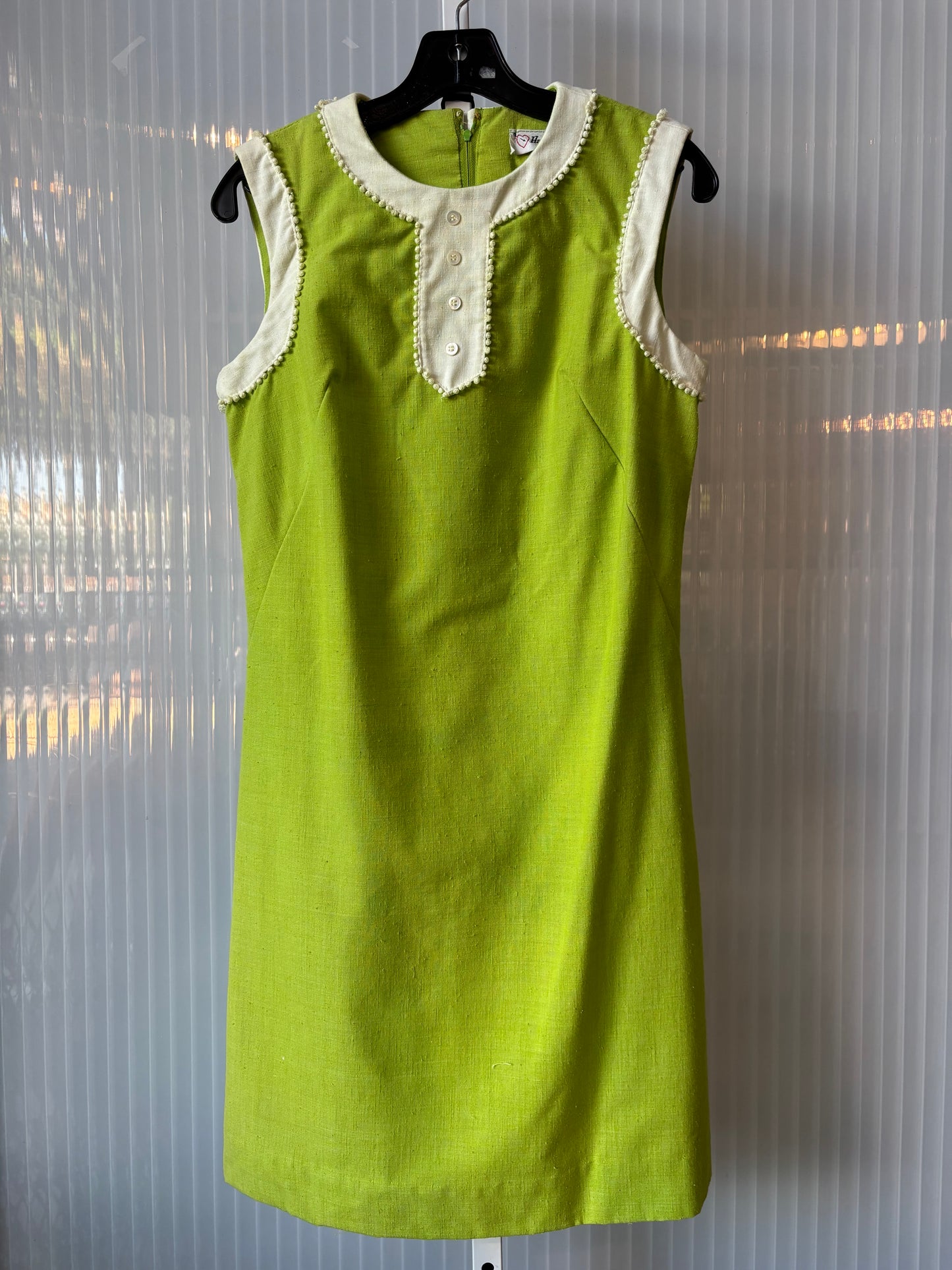 1960s Lime Green Shift Dress