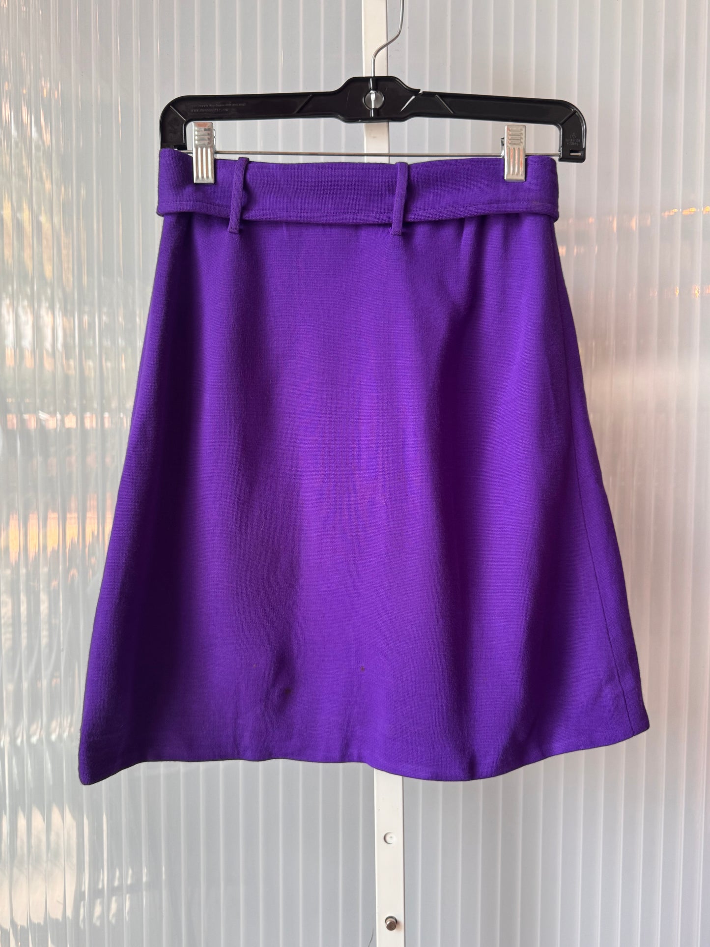 1970s Mod-Style Purple Utility Skirt