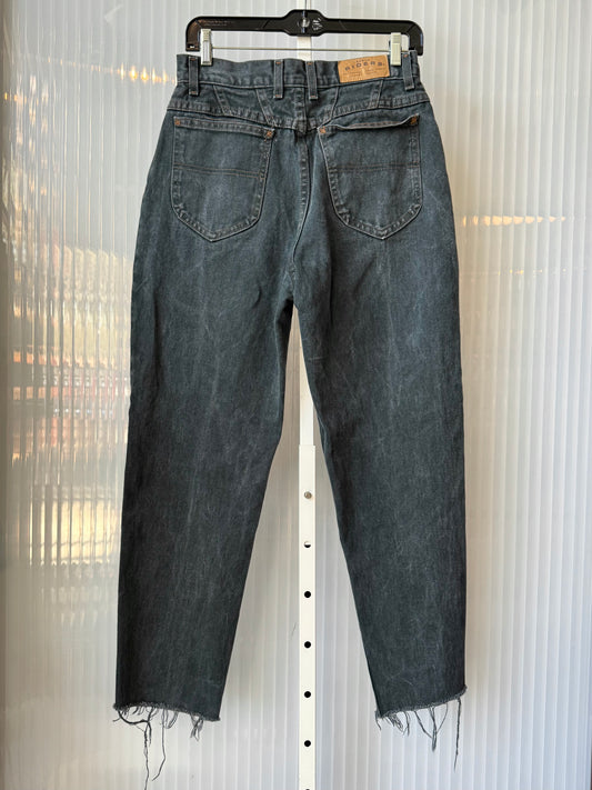 1990s Faded Green-Blue Riders Jeans