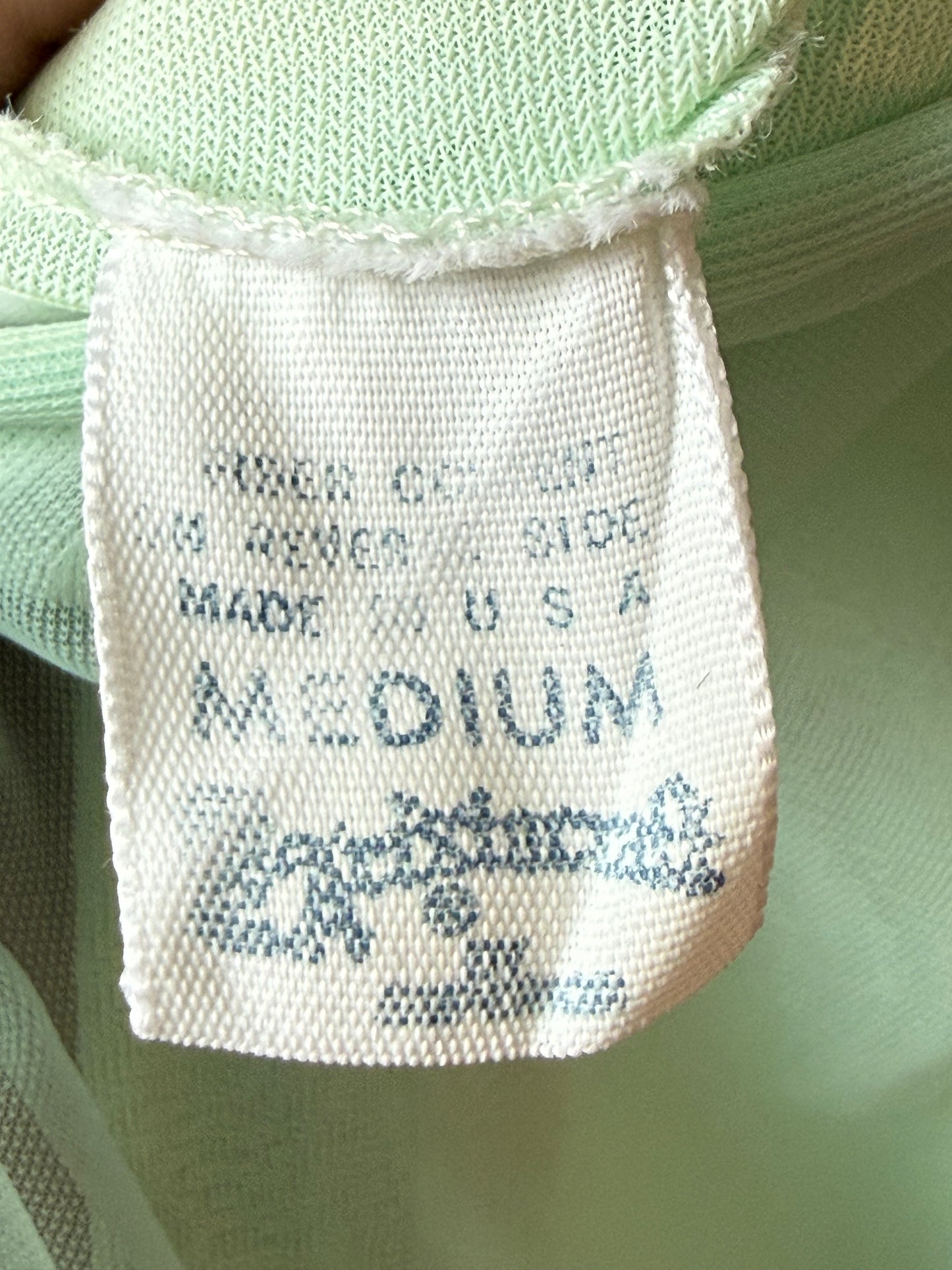 1960s Sea Green Embroidered Nightie