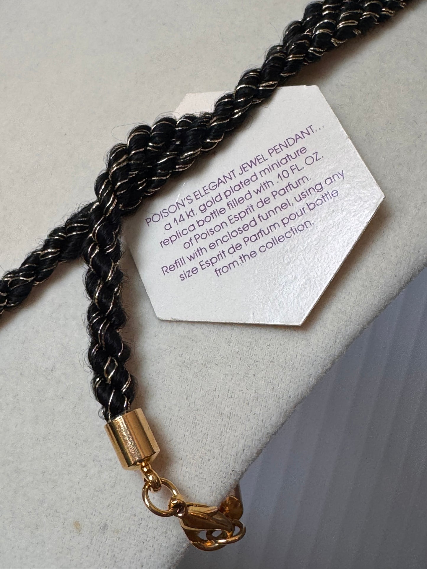 Christian Dior Poison Gold Bottle Necklace