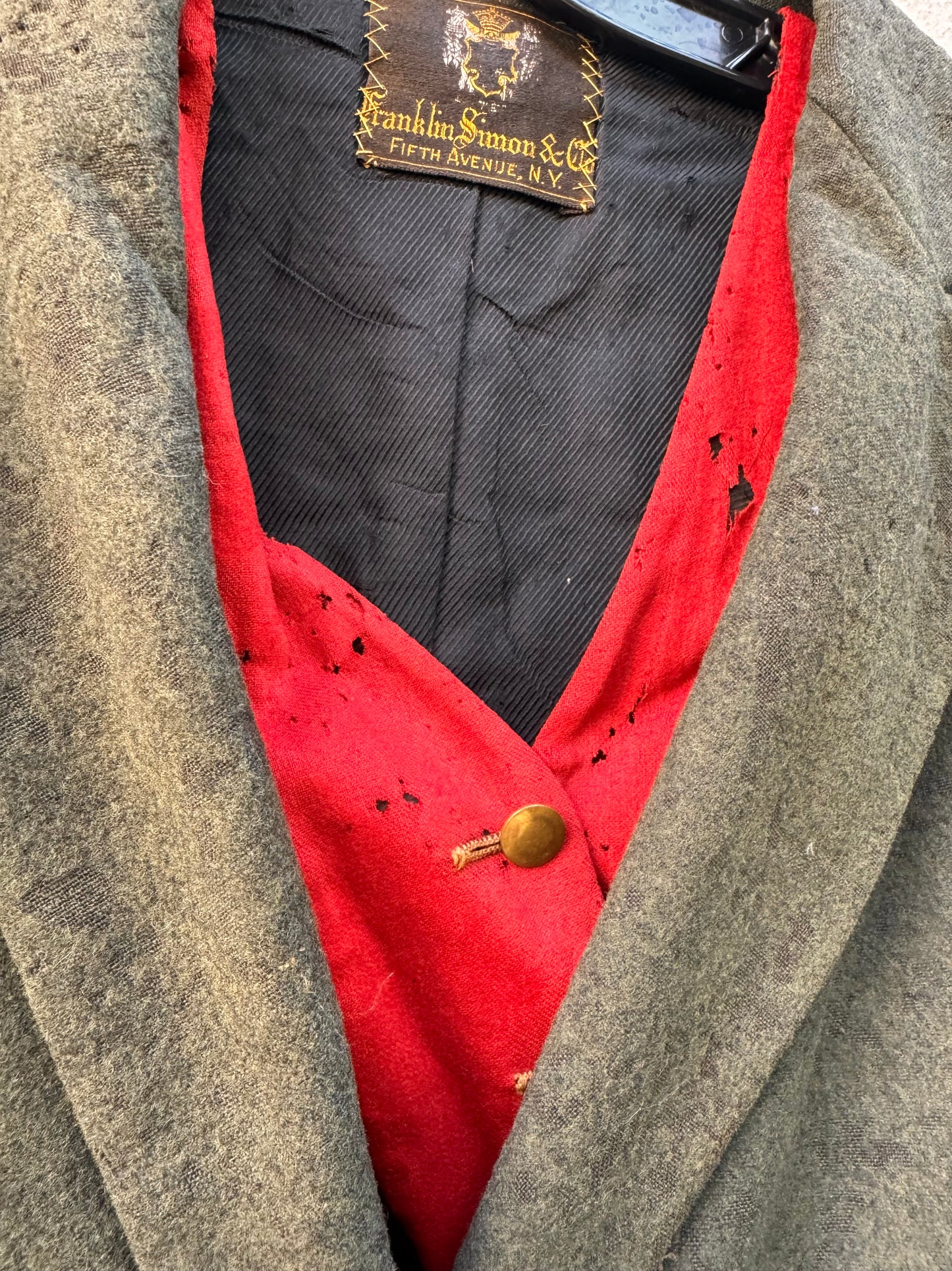 Edwardian Franklin Simon & Co. Green Sport Jacket