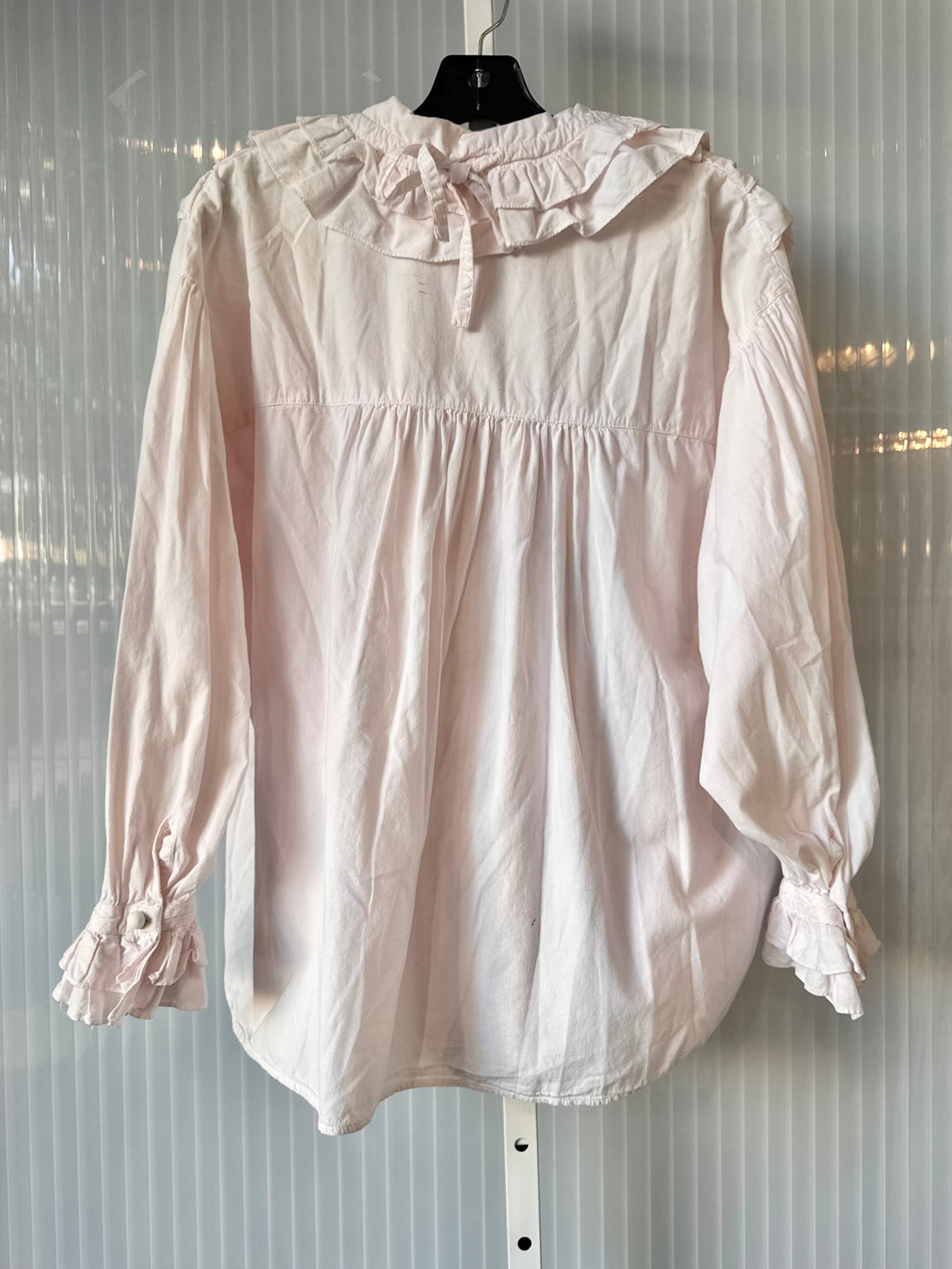 1980s White Ruffled Shirt