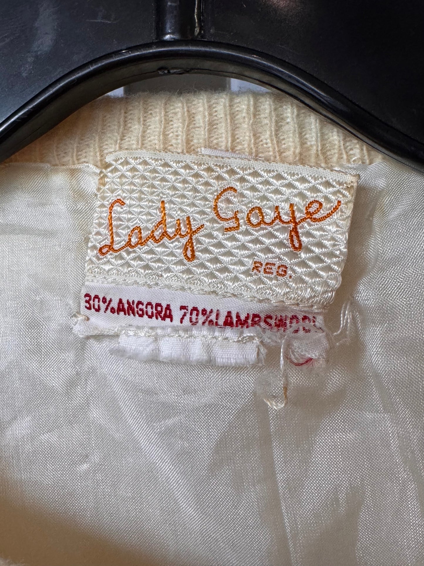 1950s Beaded Cream Sweater