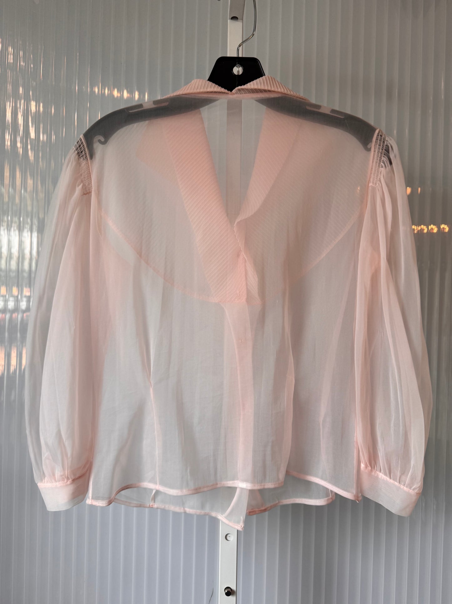 1940s Sheer Pink Blouse