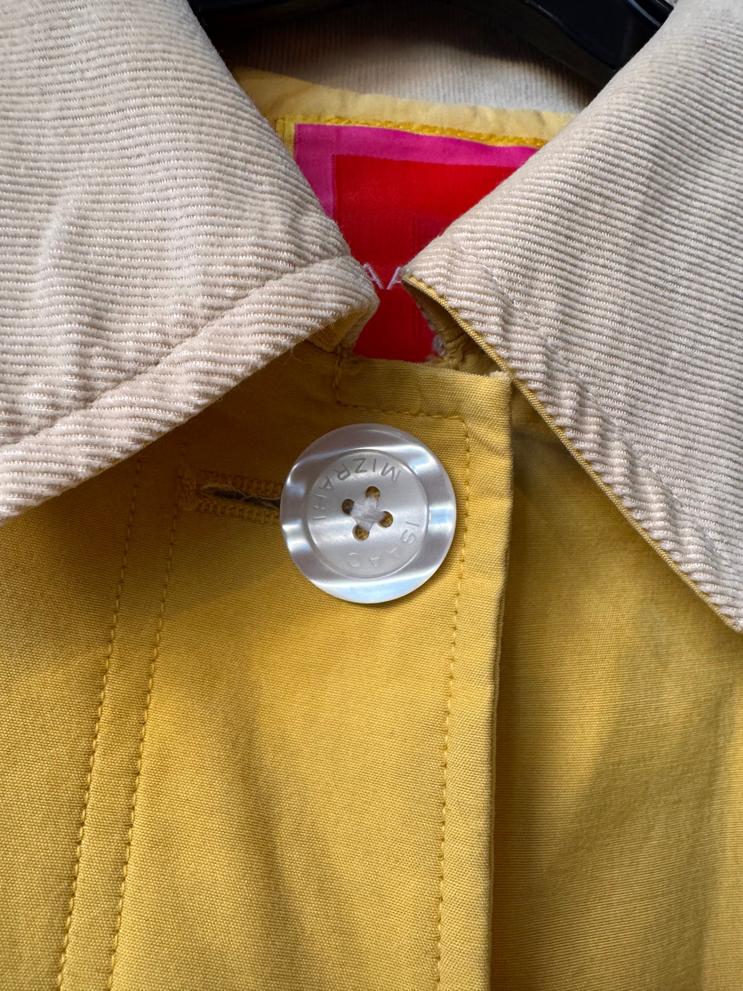 Yellow Button-Down Raincoat