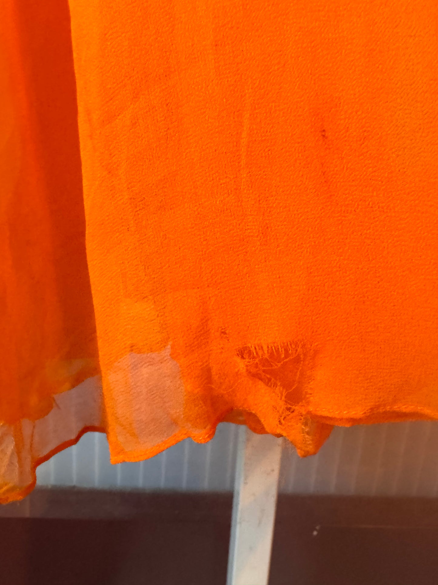 1960s Sherbet Orange Empire-Waist Dress
