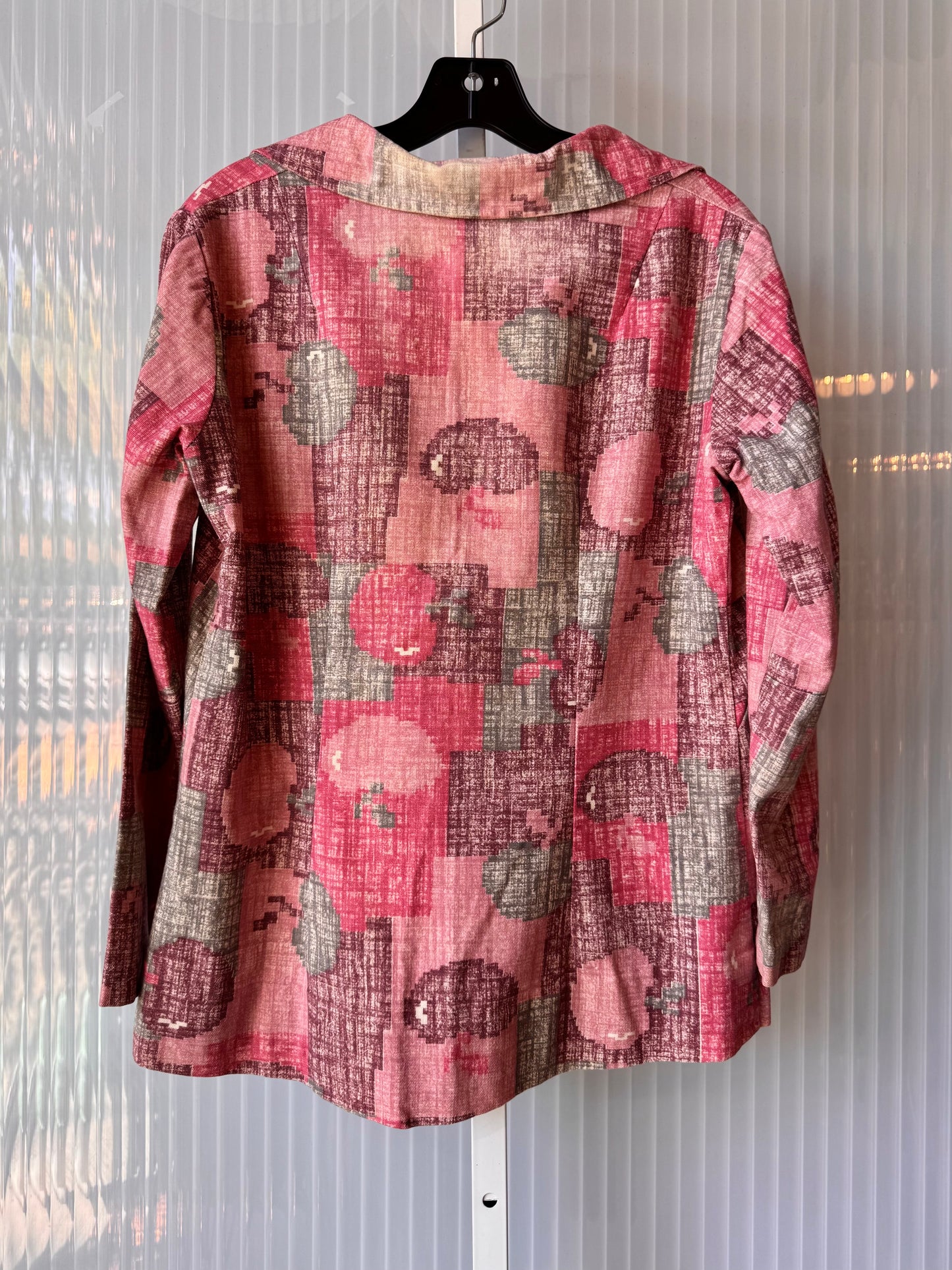 1970s Pixelated Cherry Print Canvas Jacket