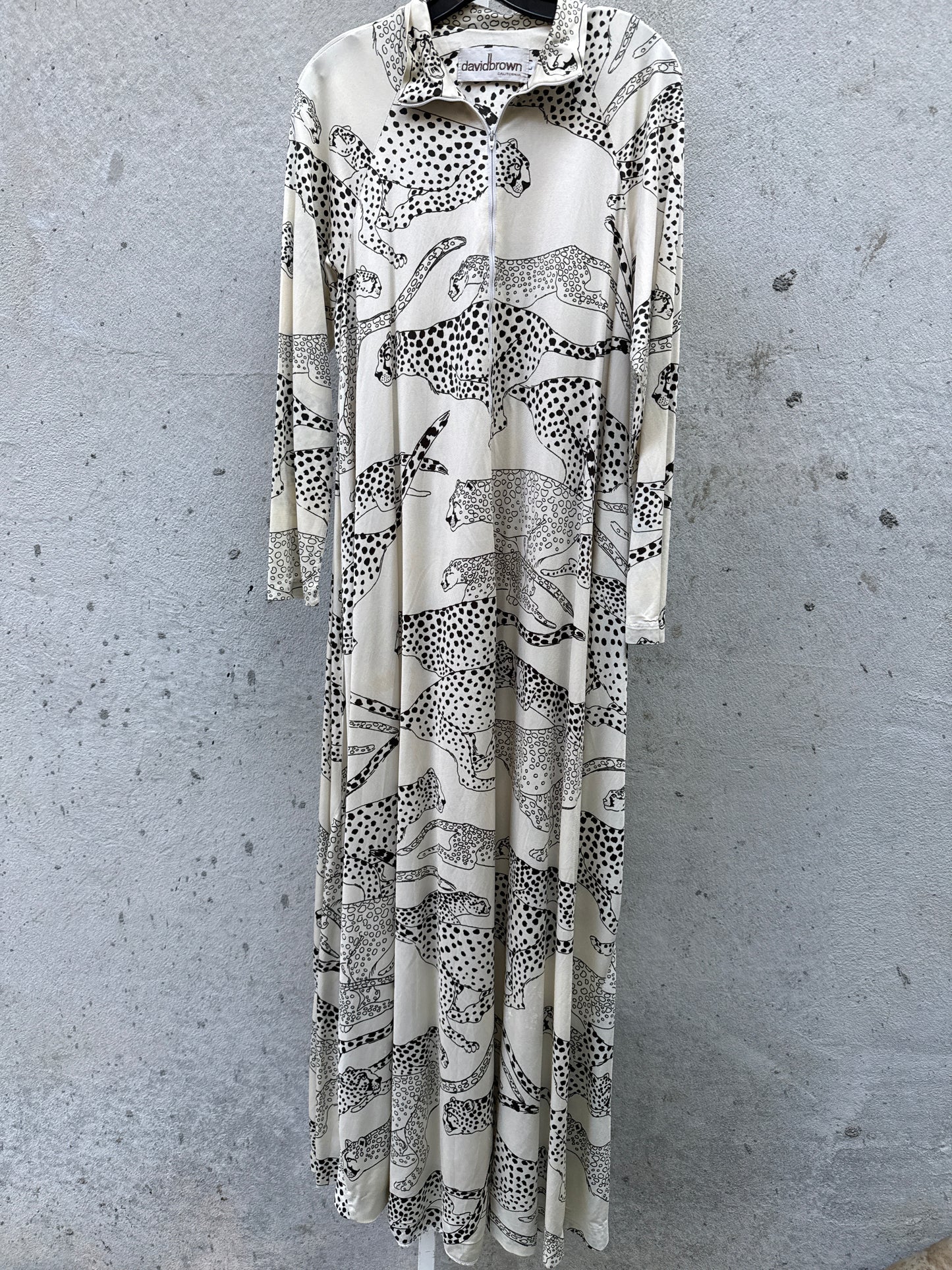 1970s Cheetah Drawing Print Loungewear