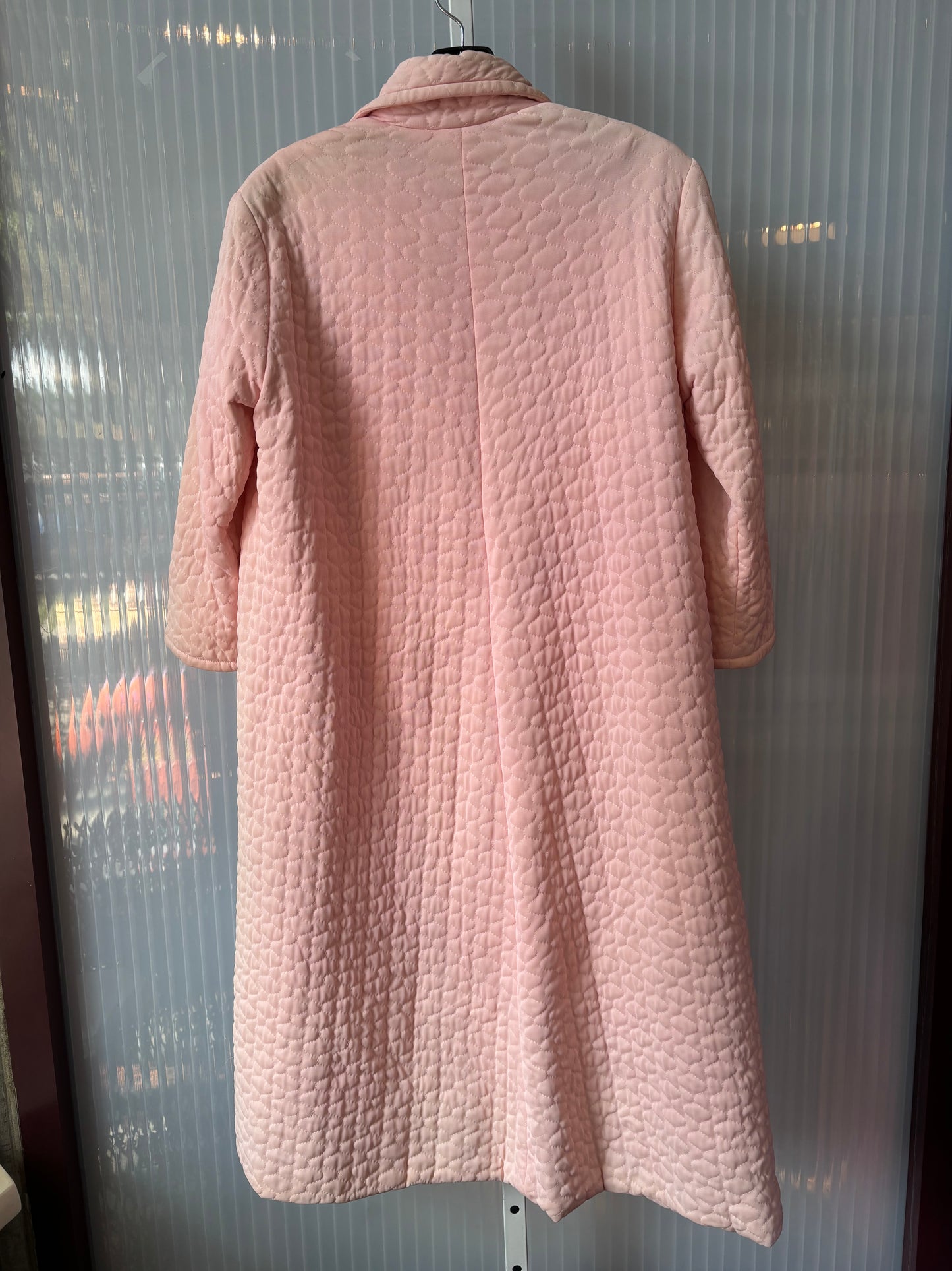 1960s Pink Quilted Housecoat