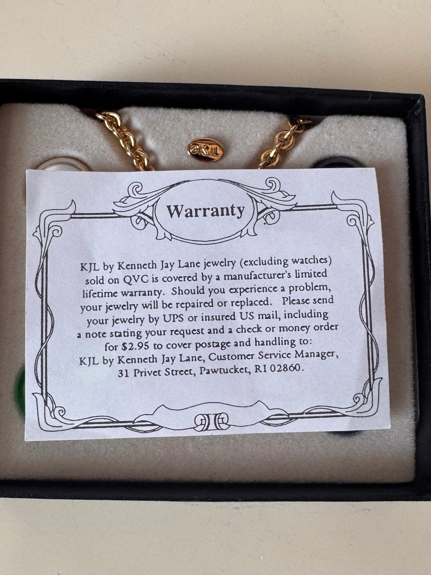 1960s KJL Necklace with Interchangeable Convertible Pendant