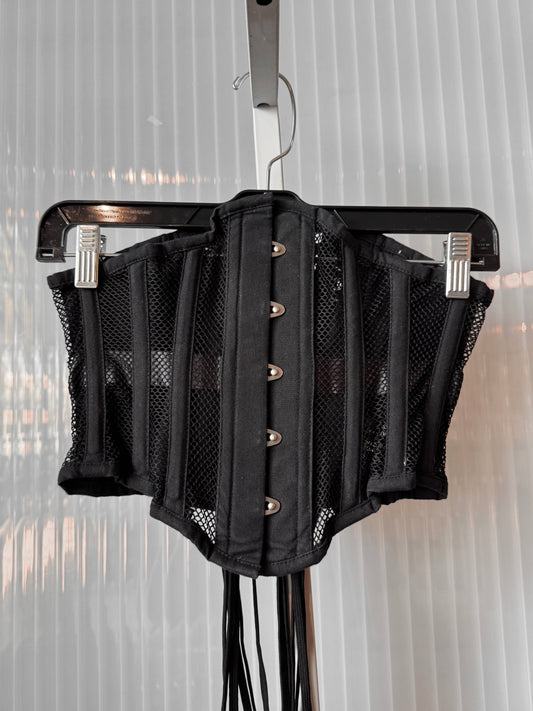 Corset Story Black Mesh Waspie
