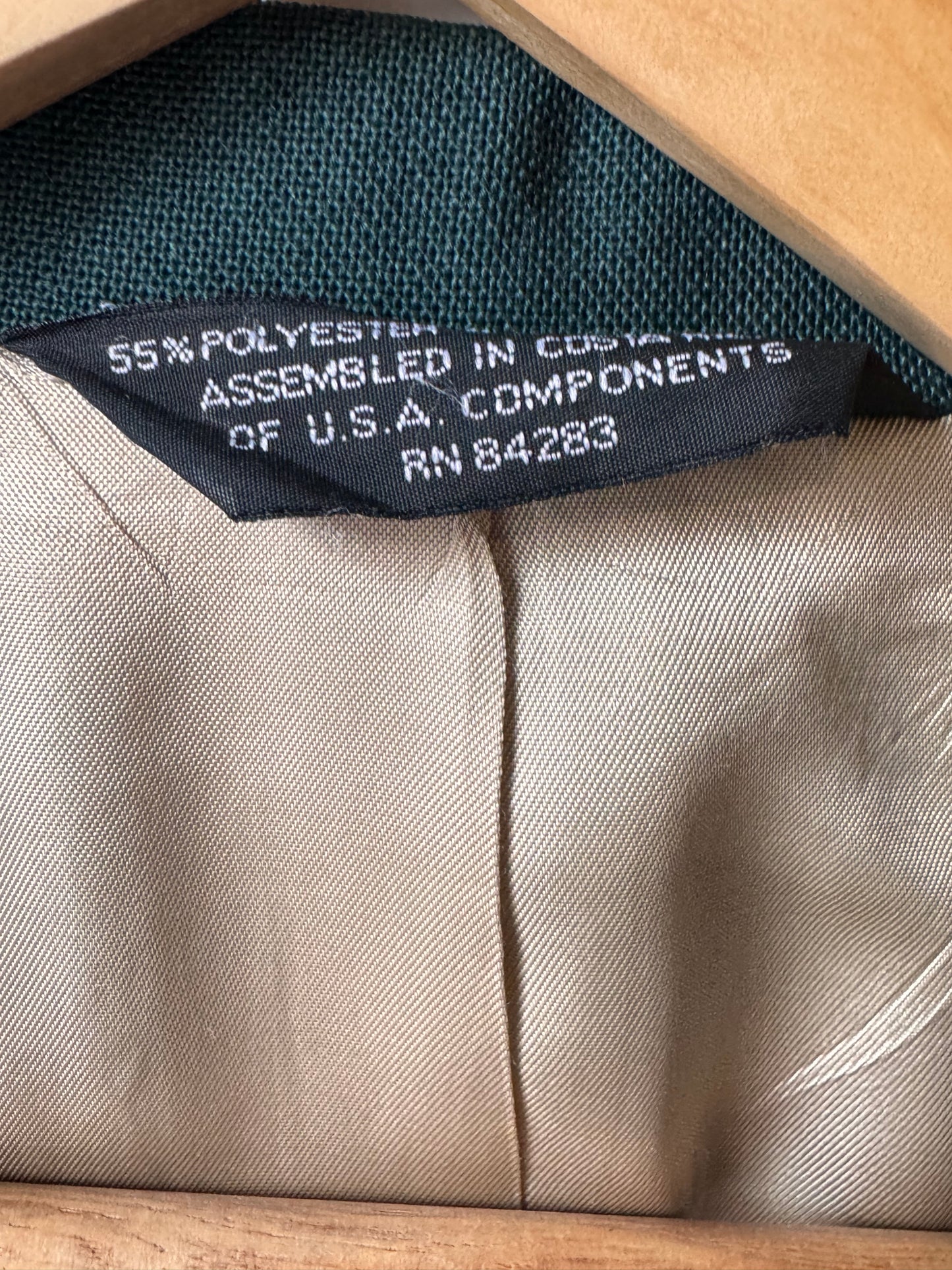 1990s Green Blazer with Customized Question Marks