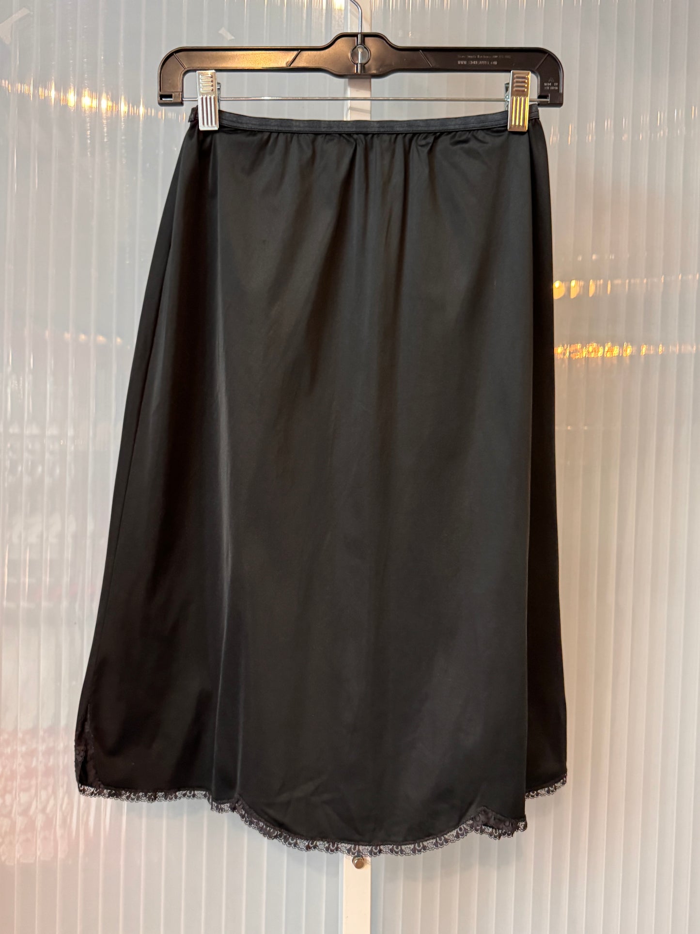 1960s Black Skirt Slip