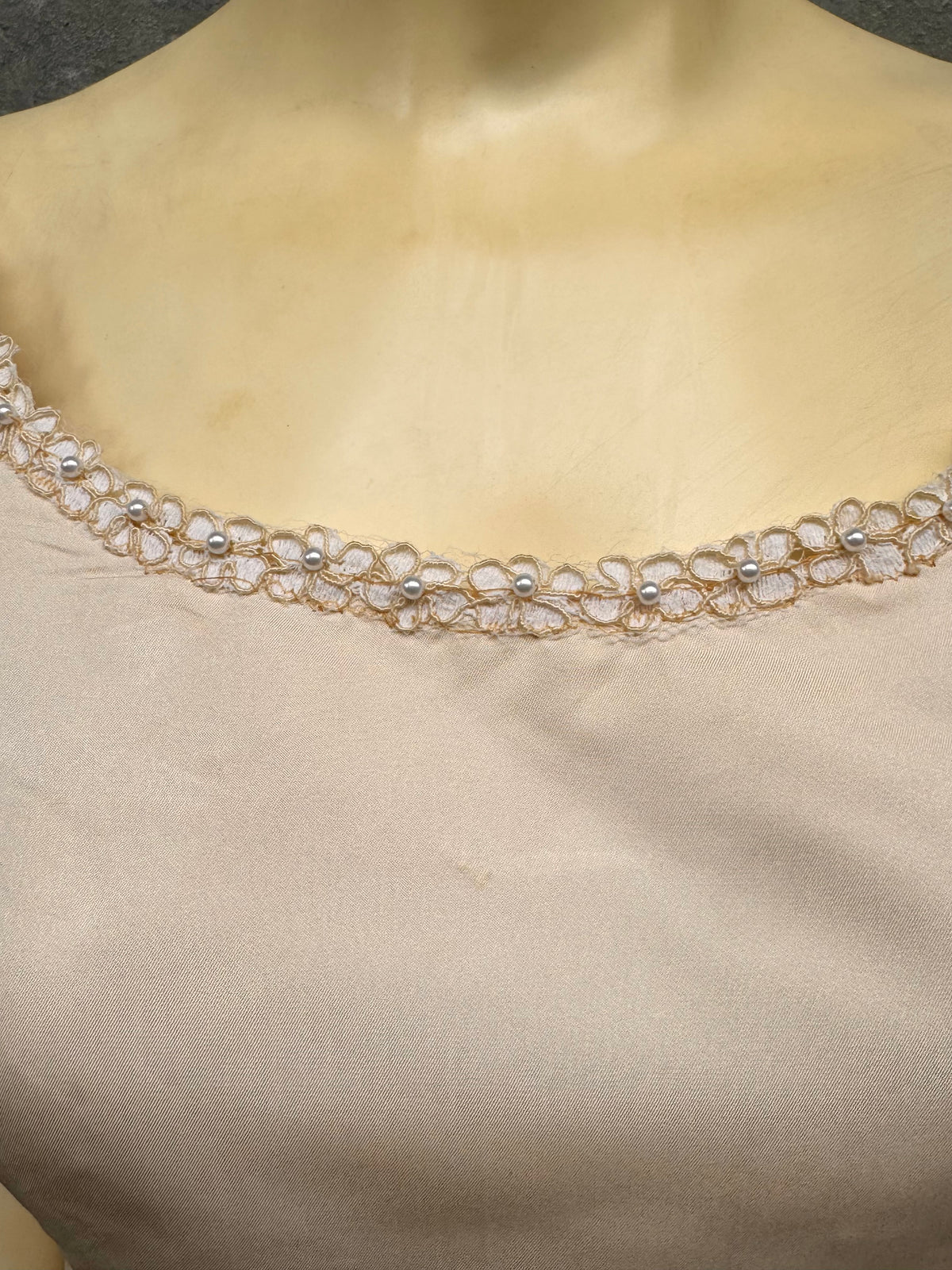 1960s Cream Wedding Dress