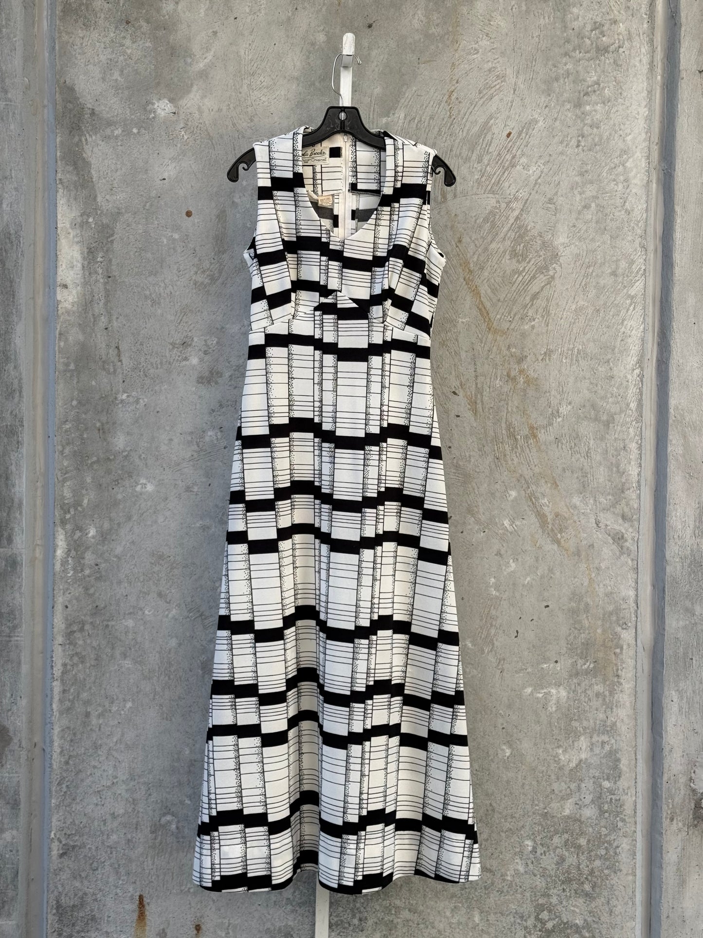 1970s Black & White Dress & Jacket Set