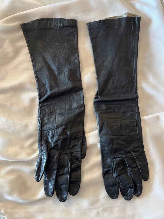 Black Leather Gloves