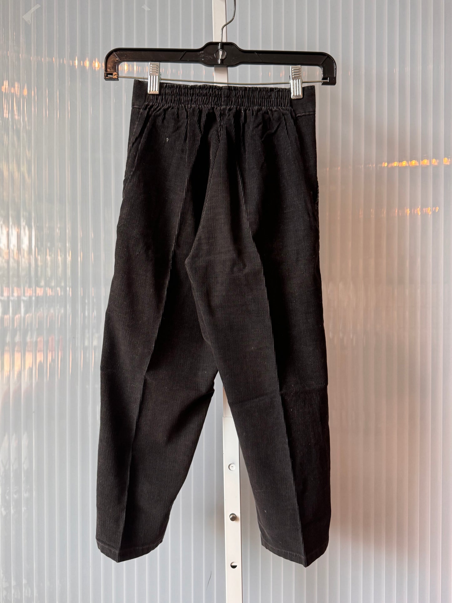 1980s Children's Black Corduroy Pants