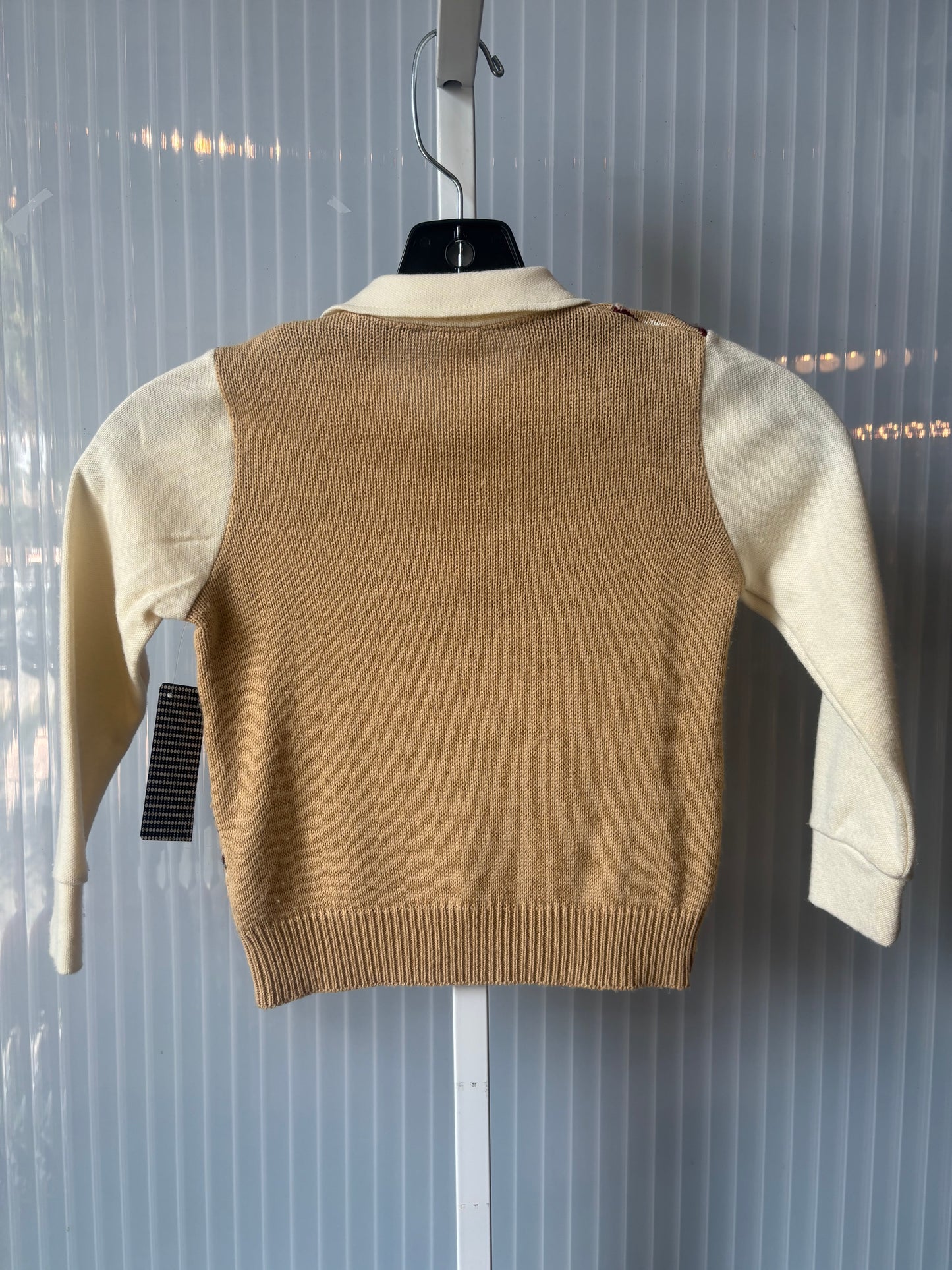 1970s Cream Fair Isle Children's Sweater-Shirt