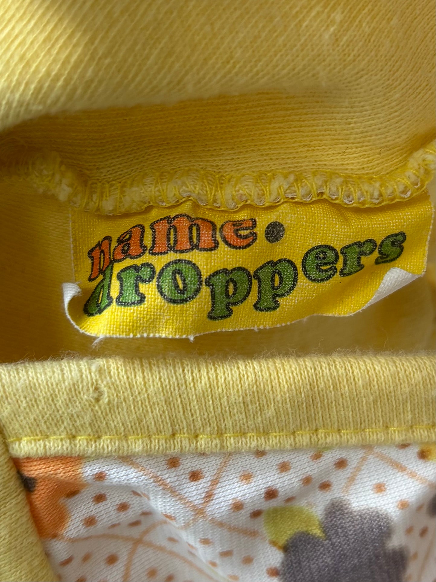 1970s Yellow & White Floral Halter Top
