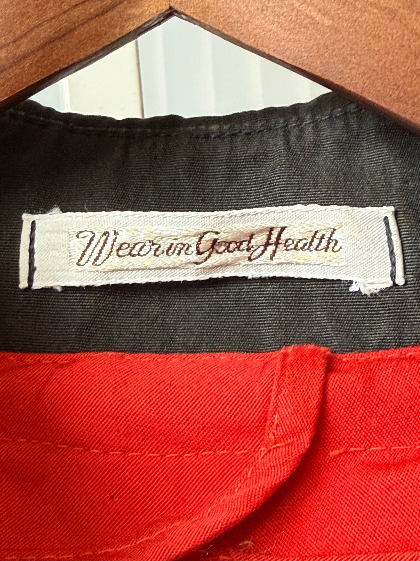 1980s Black Trench Coat w/ Red Lining