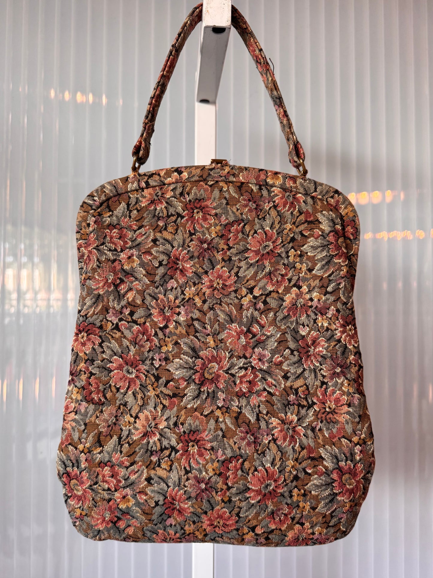 1950s Floral Tapestry Purse