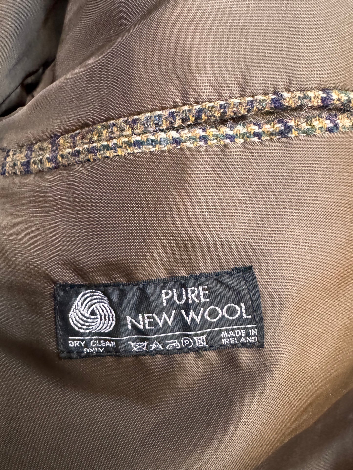 1970s Brown Glen-check Wool Blazer