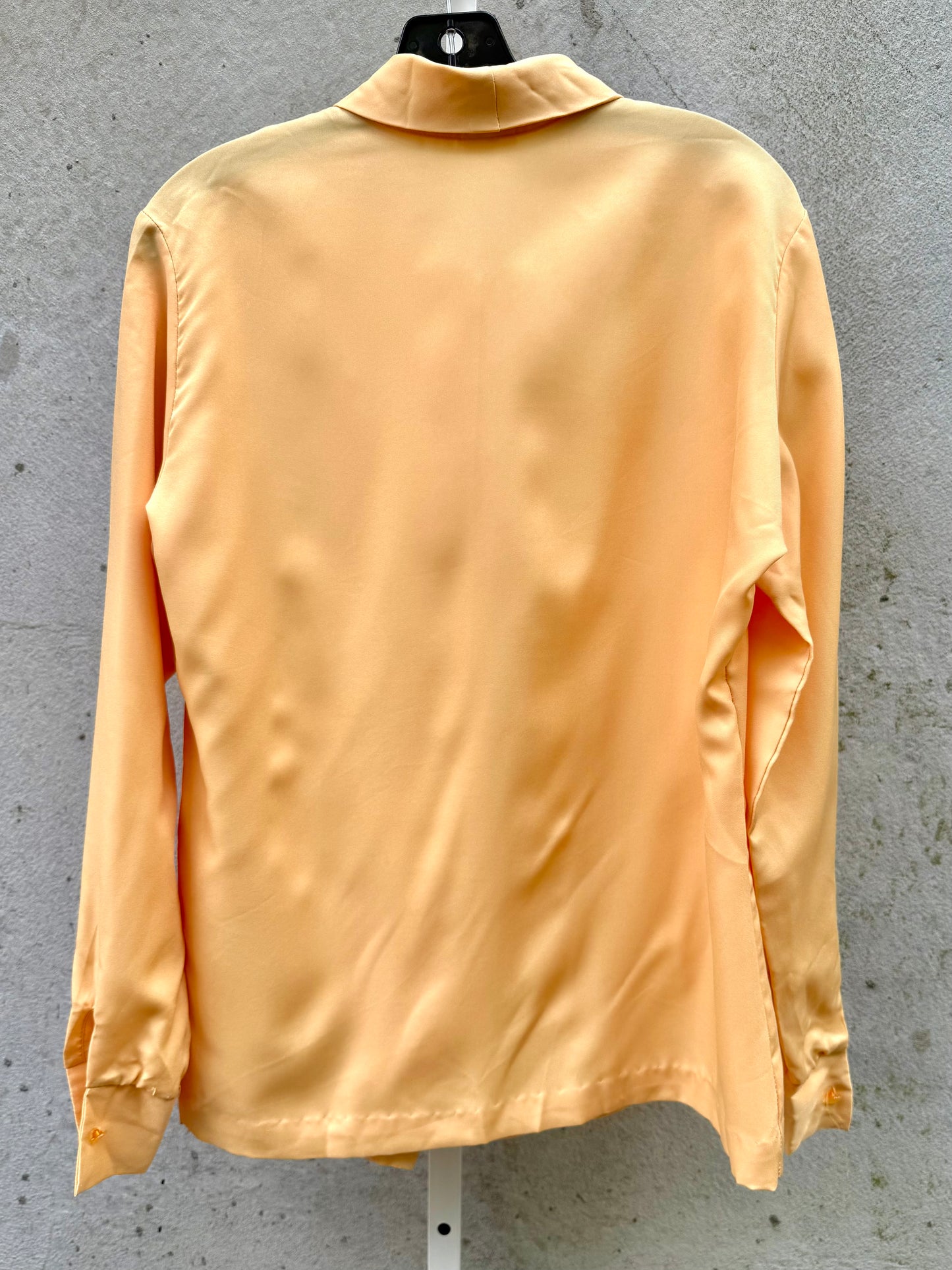 1970s JC Penny Yellow Pussy Bow Blouse