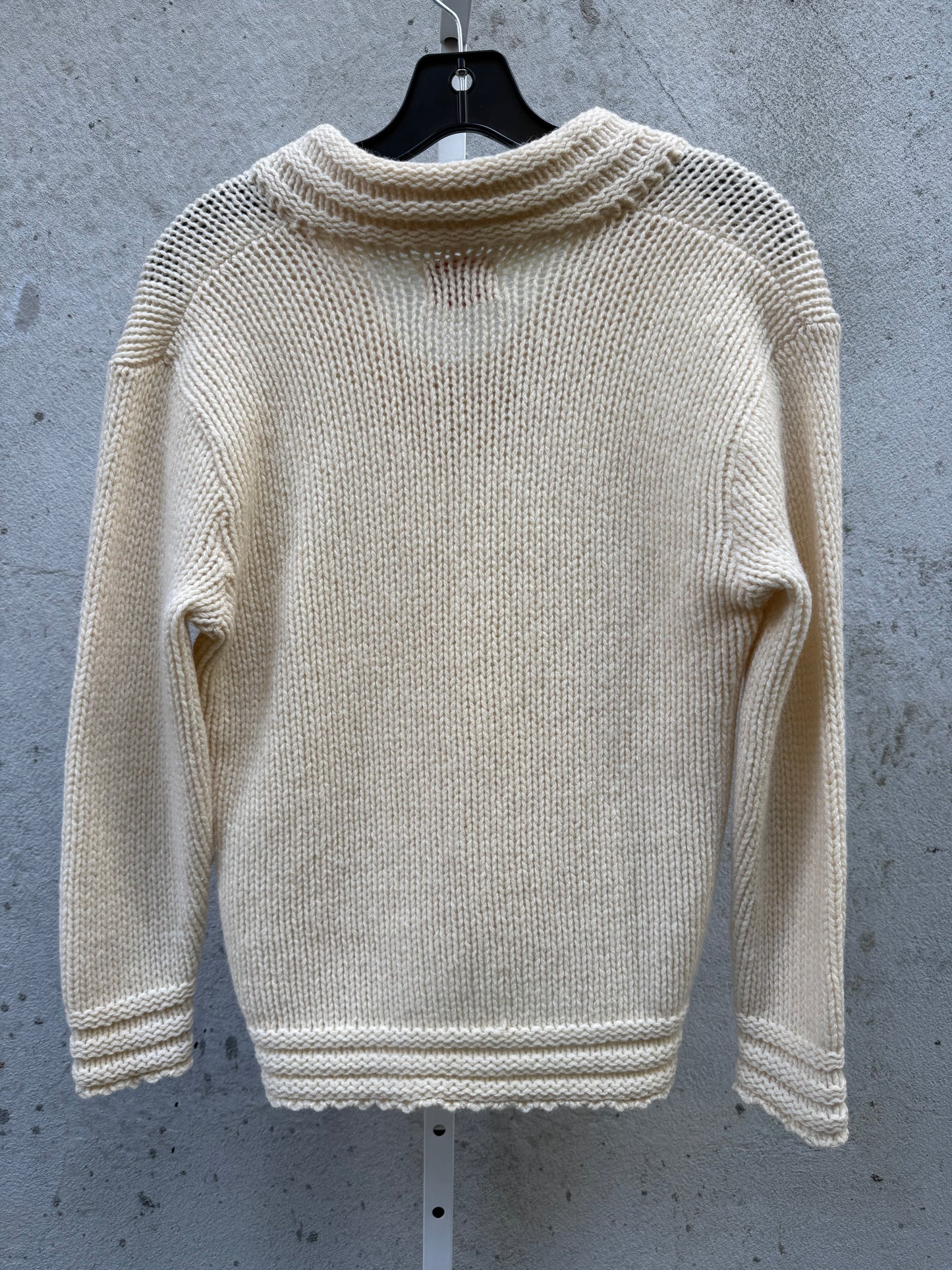 1950s 100% Shetland Wool Cream Sweater