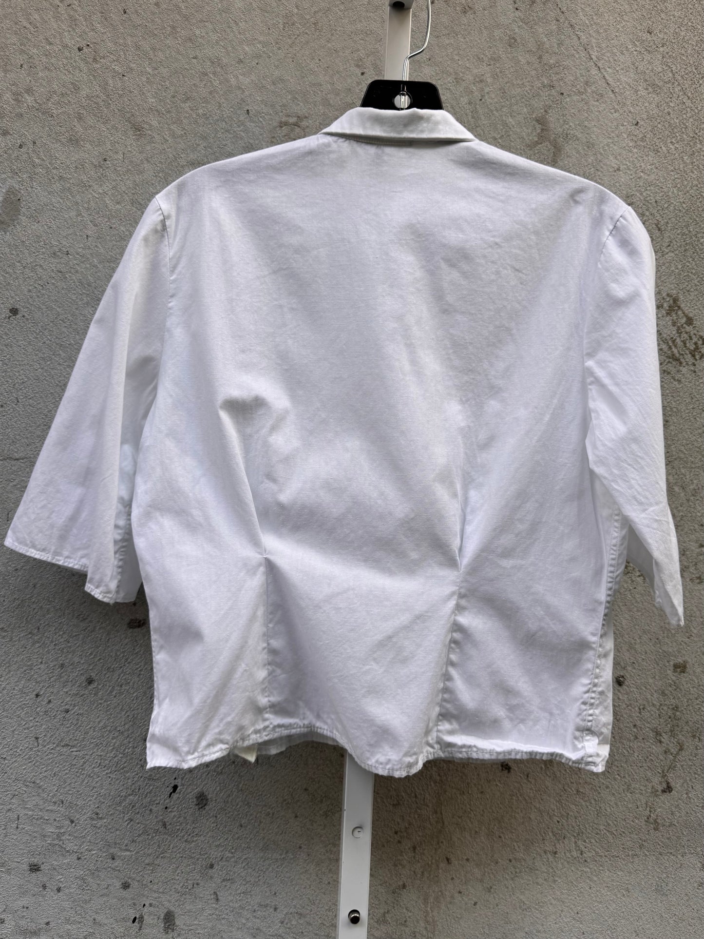 1960s White Blouse with Horse Carriage Print Detail