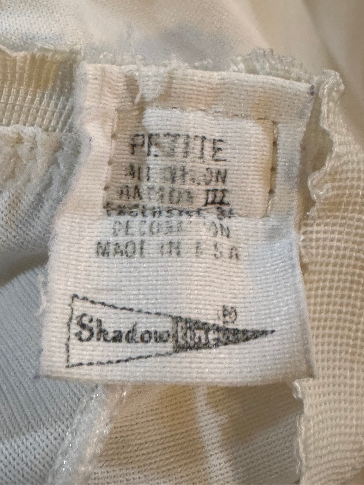 1980s Shadowline White Skirt Slip