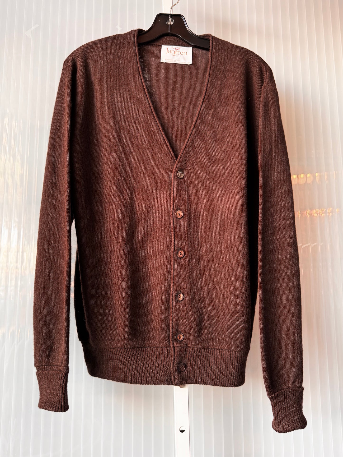 1980s Deep Brown Knit Jantzen Cardigan