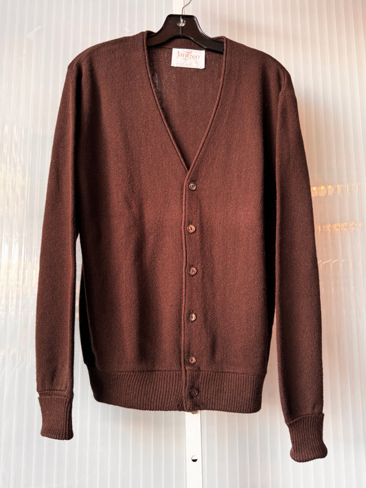 1980s Deep Brown Knit Jantzen Cardigan