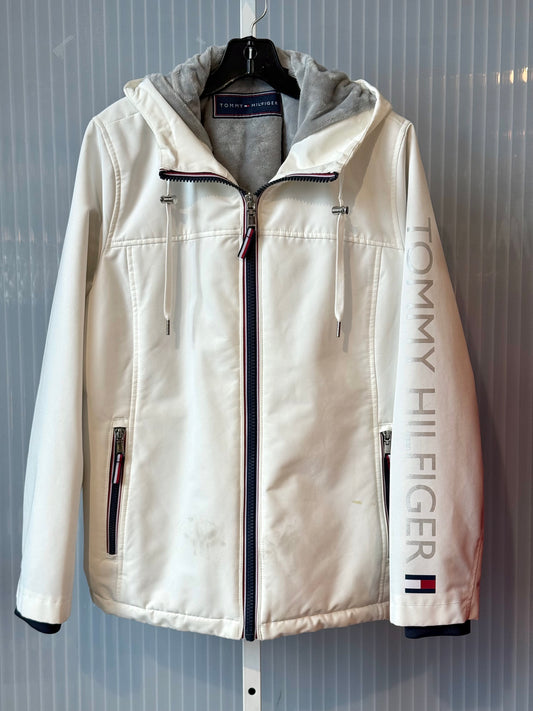 Tommy Hilfger White Softshell Hooded Jacket