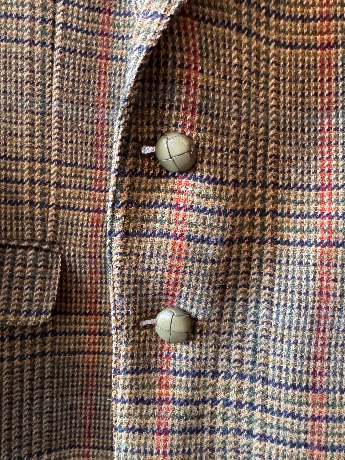 1970s Brown Glen-check Wool Blazer