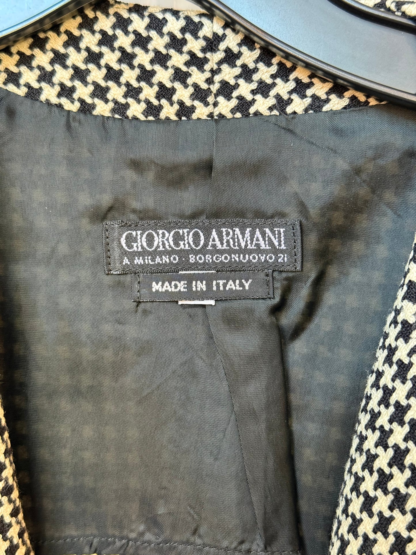 1990s Giorgio Armani Houndstooth Blazer