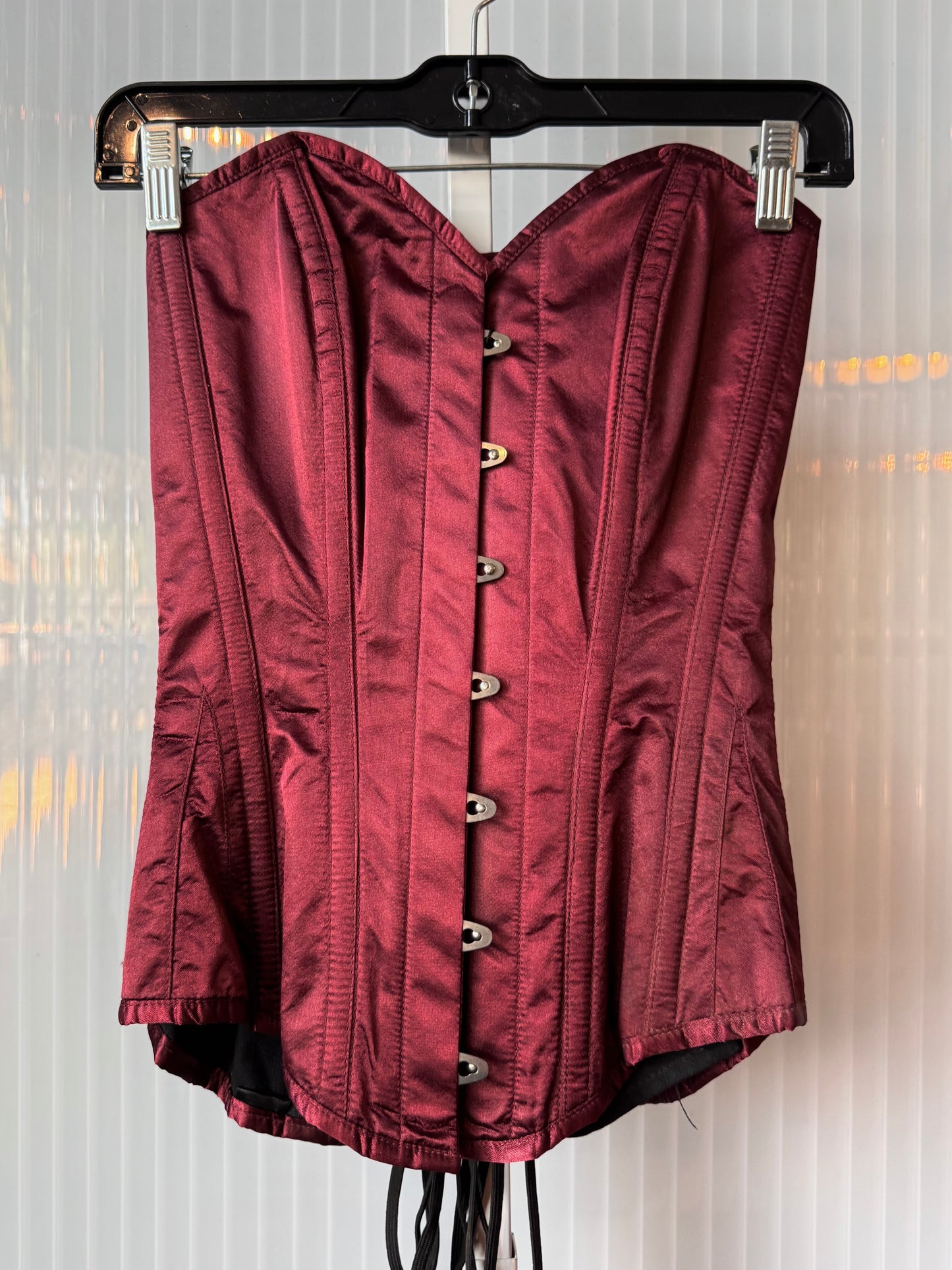 Corset Story Burgundy Satin Overbust Corset