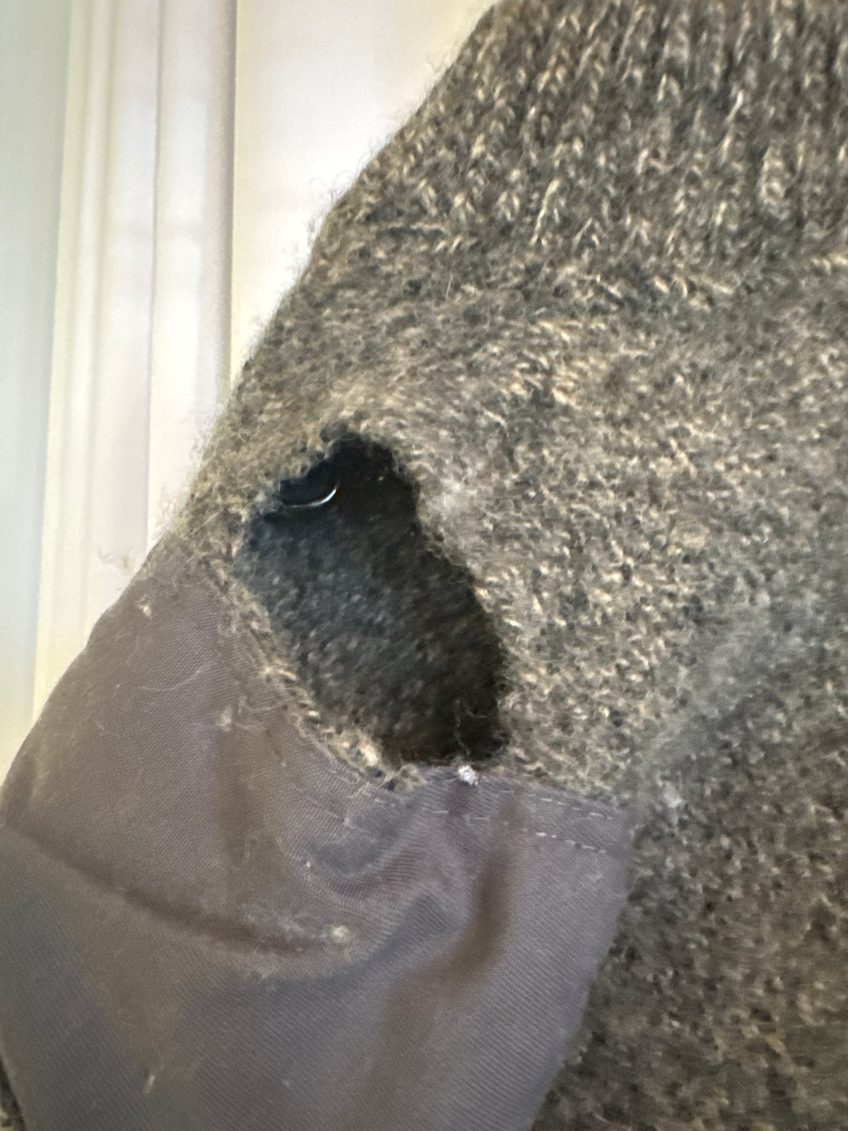 1980s Gray Felted Knit Sweater