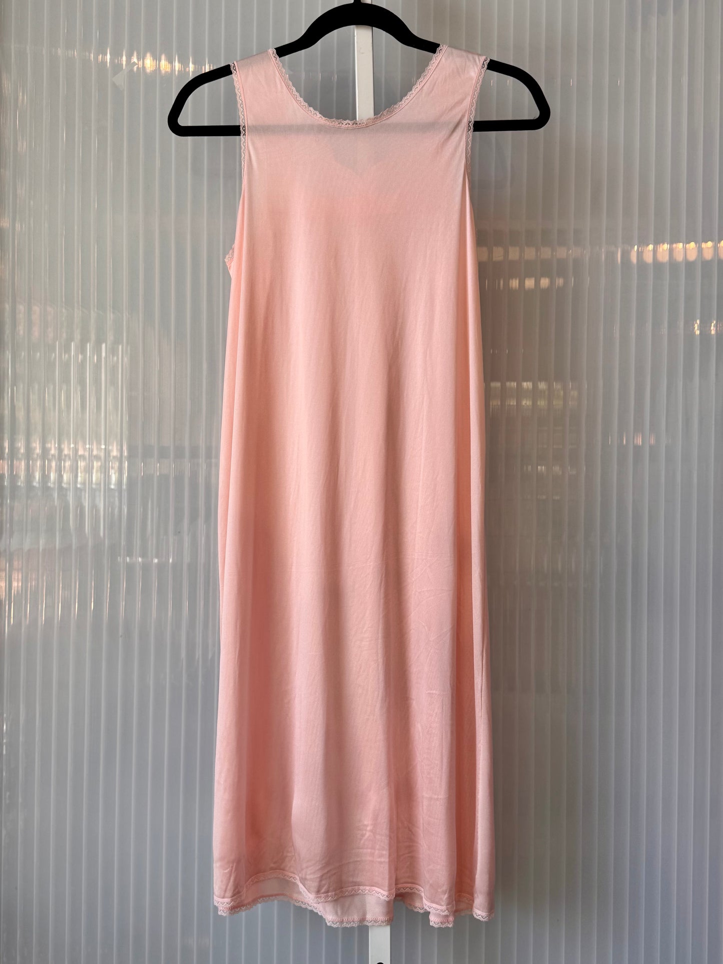 1970s Pink Smocked Nightgown